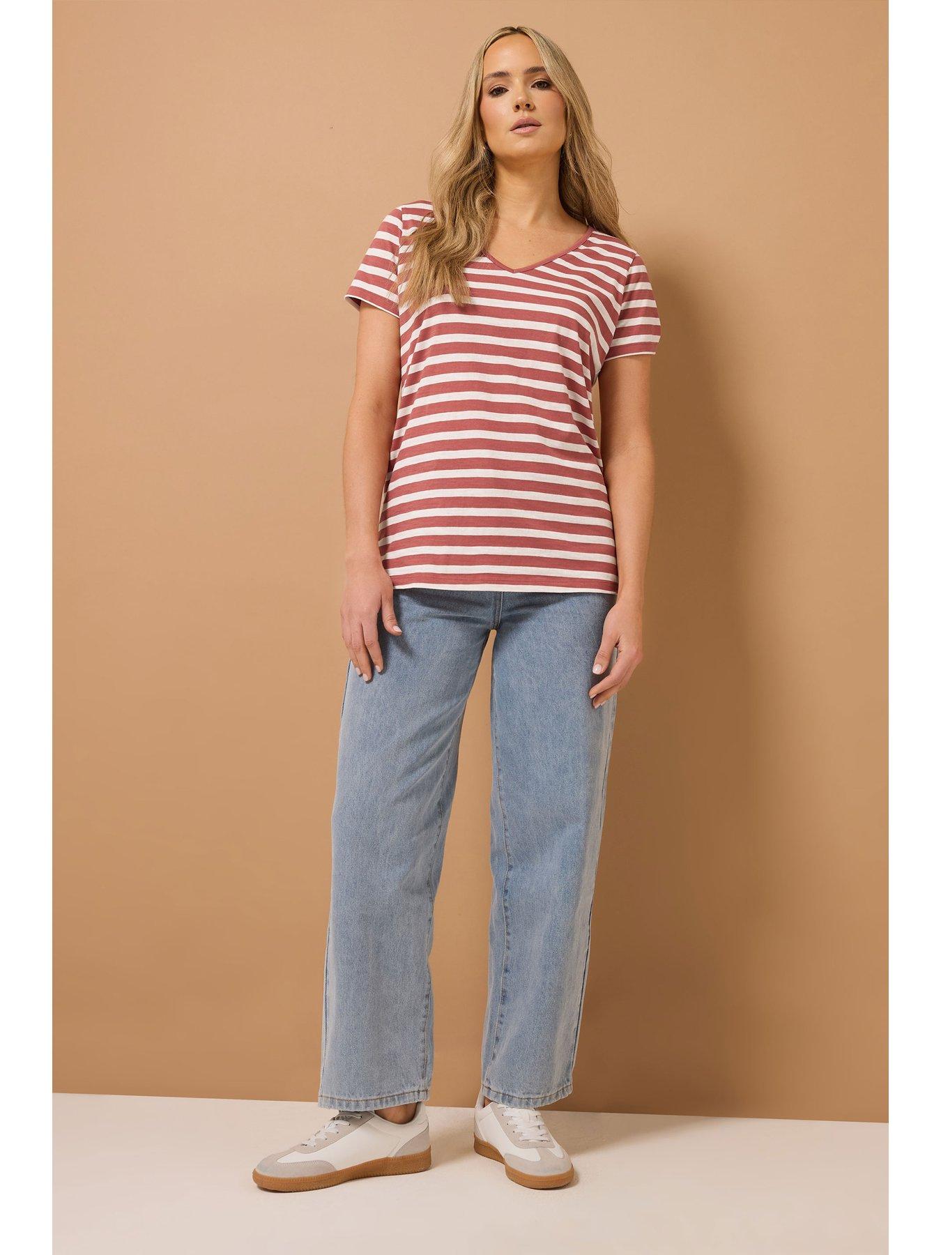  image of long-tall-sally-3-pack-v-neck-t-shirt-pink
