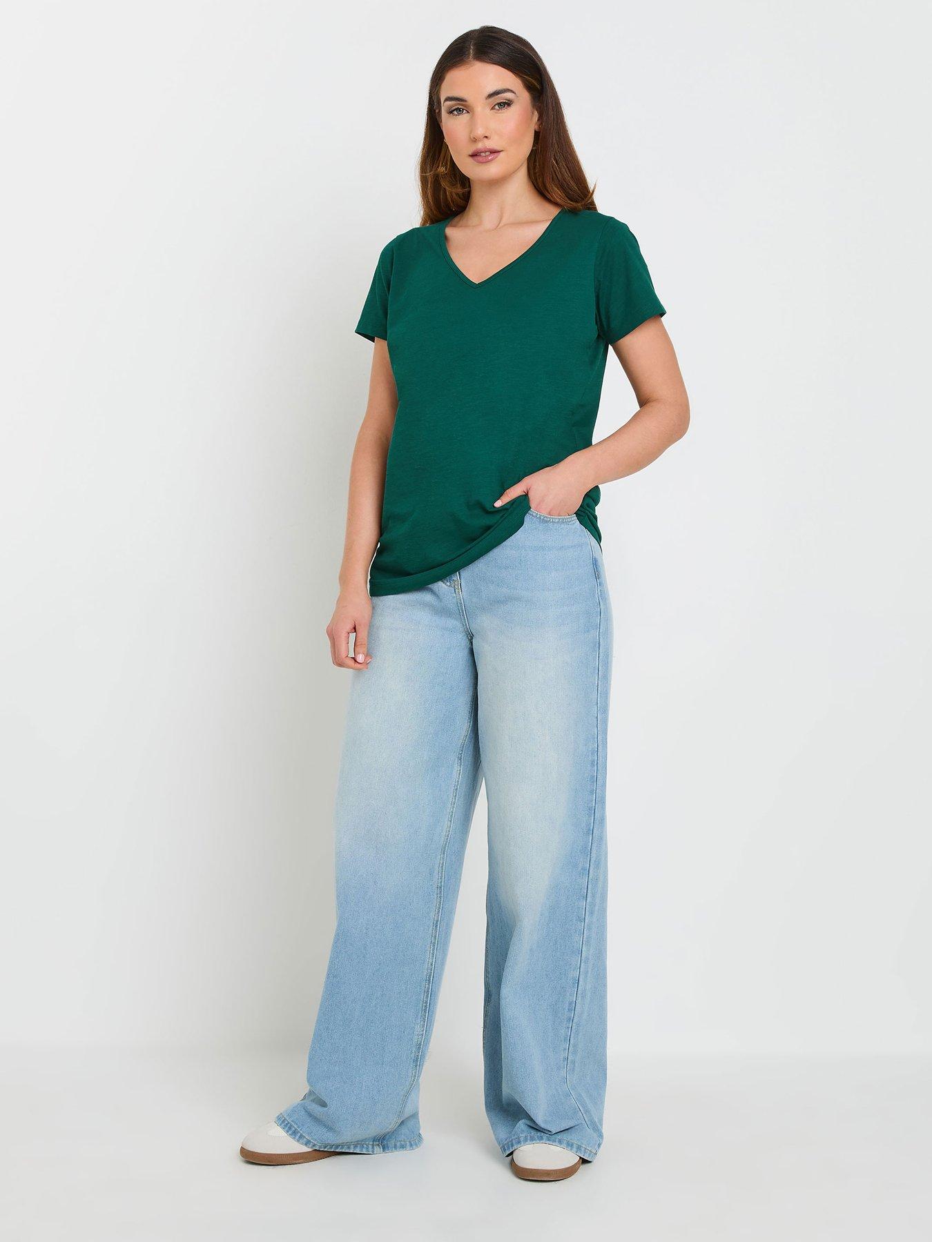 Image 4 of 6 of Long Tall Sally Tall 2 Pack V-neck T-shirt