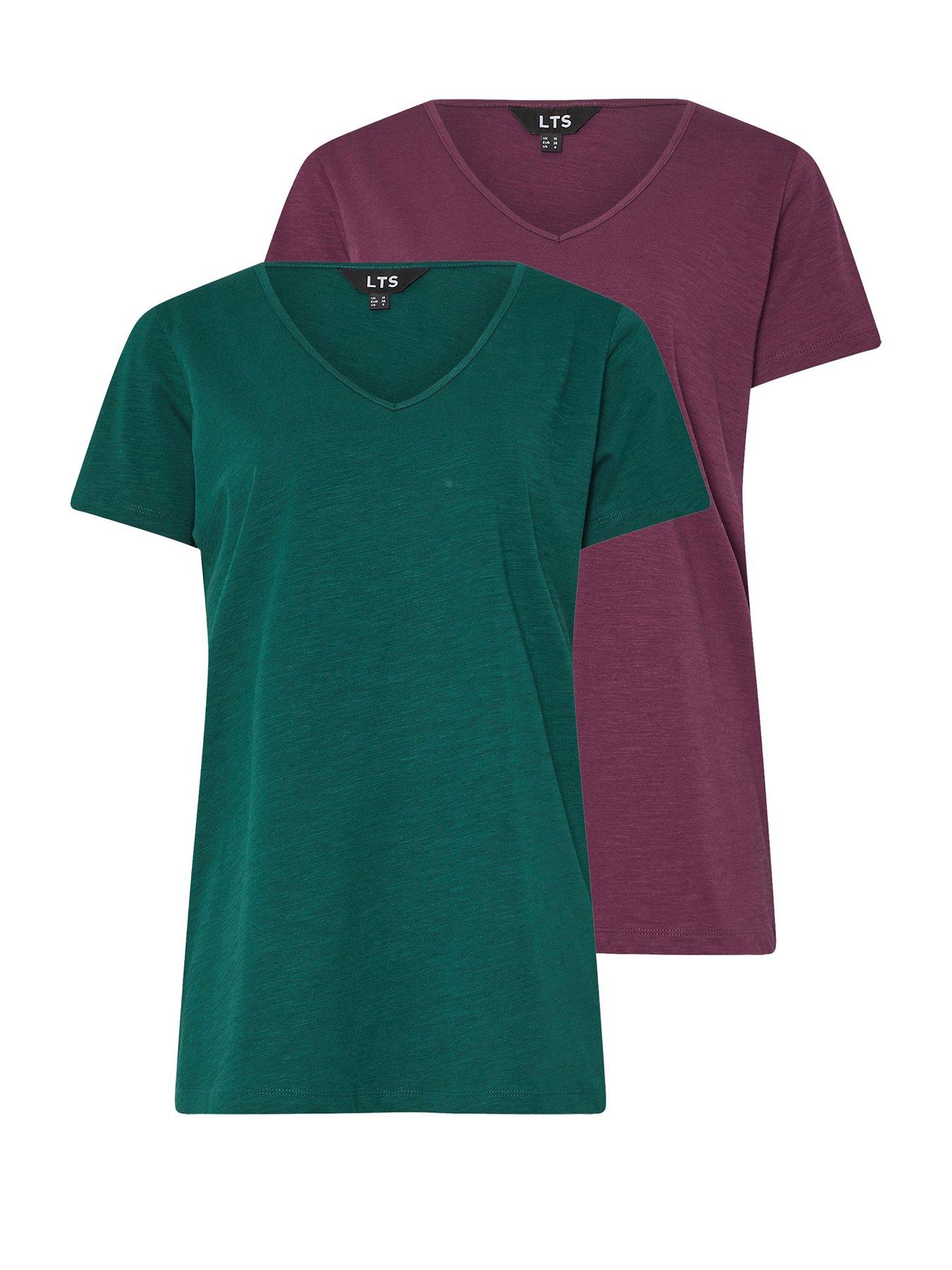 Image 5 of 6 of Long Tall Sally Tall 2 Pack V-neck T-shirt