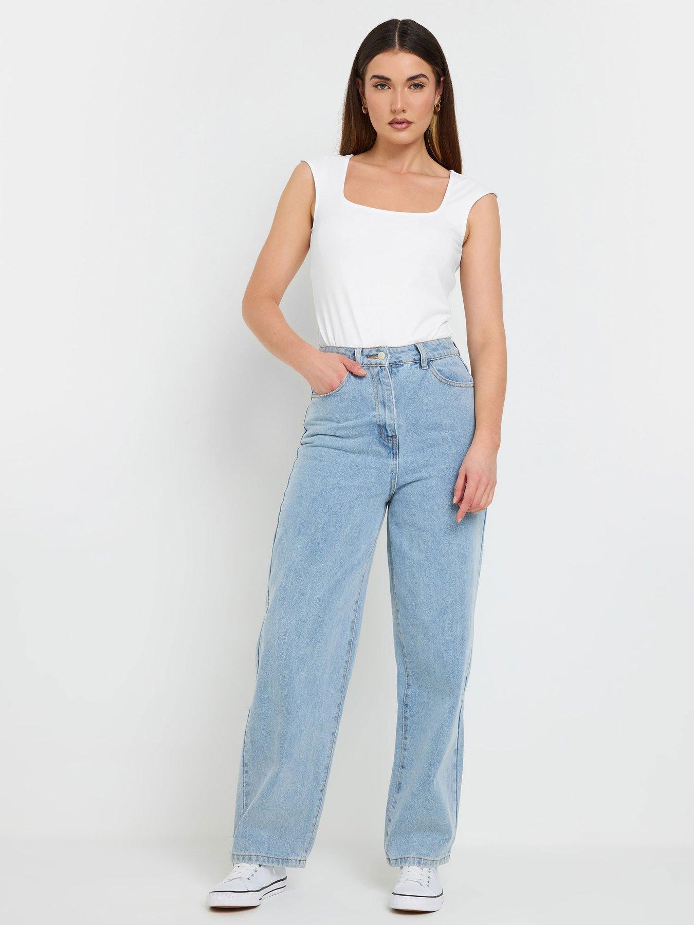  image of long-tall-sally-tall-2-pack-sleeveless-square-neck-bodysuit