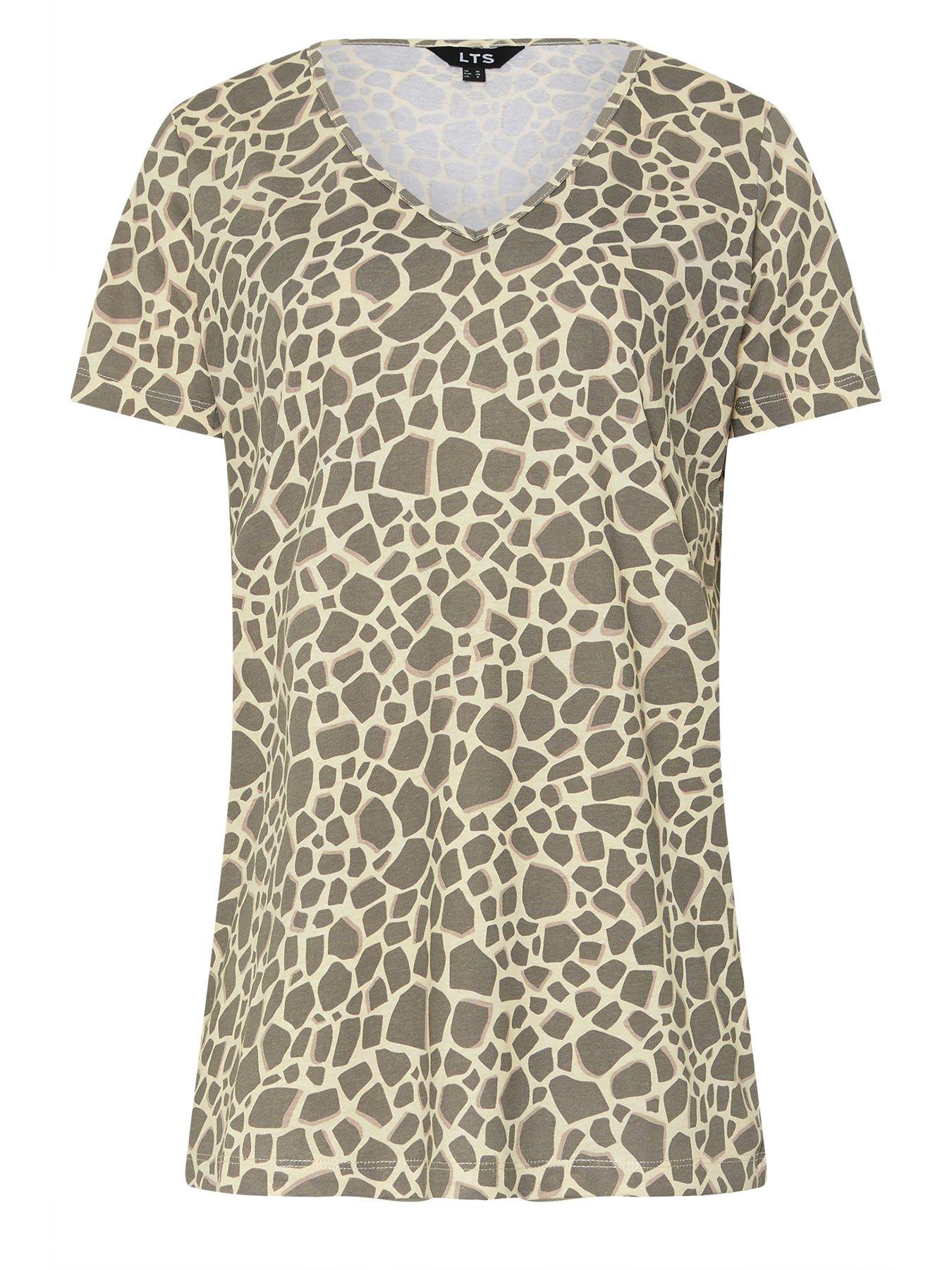  image of long-tall-sally-tall-animal-print-t-shirt-grey