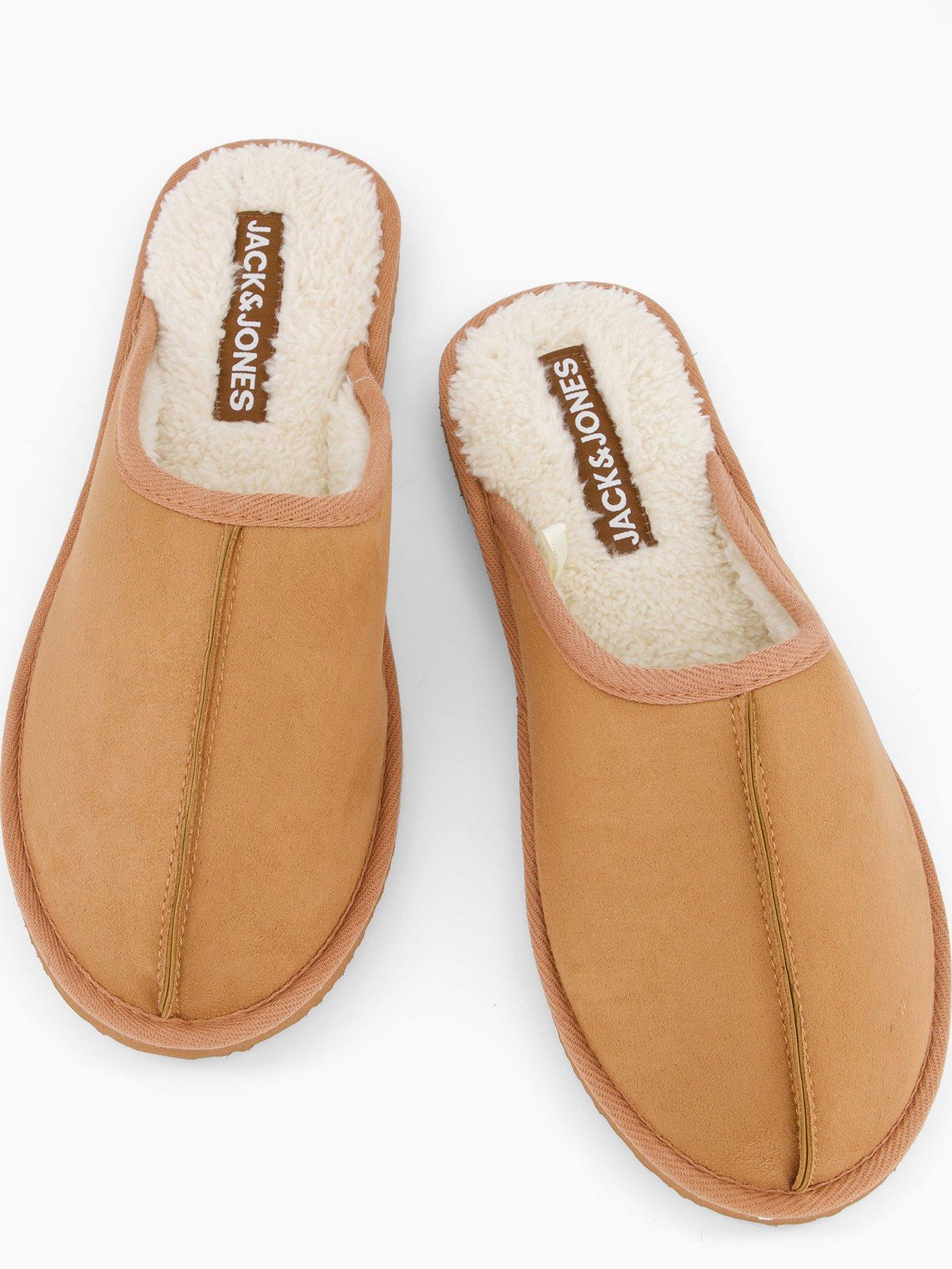  image of jack-jones-microfibre-slipper-natural