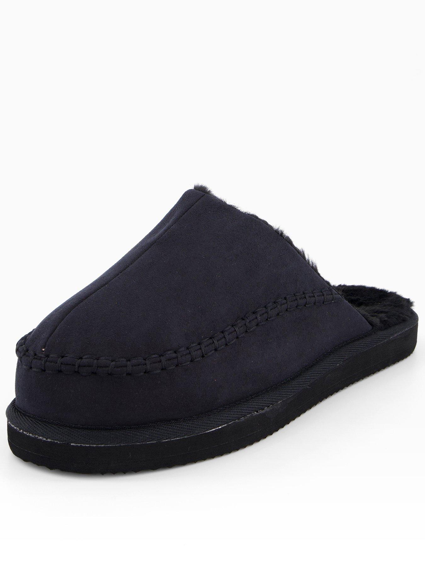 Jack & Jones Manor Moccasin Mule Slippers - Dark Grey