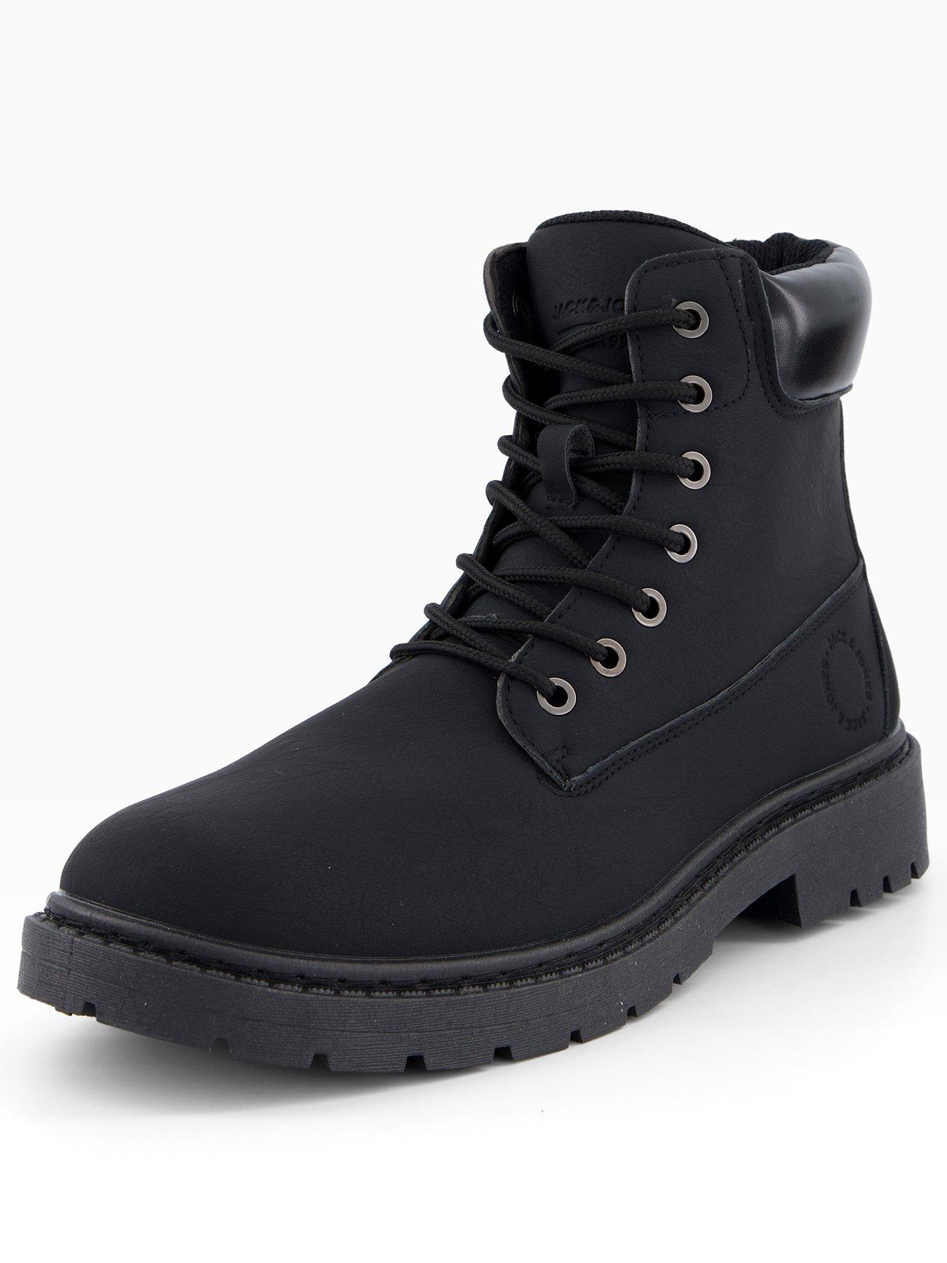 Image 2 of 7 of Jack & Jones Wainsworth Lace Up Hiker Boot - Dark Grey