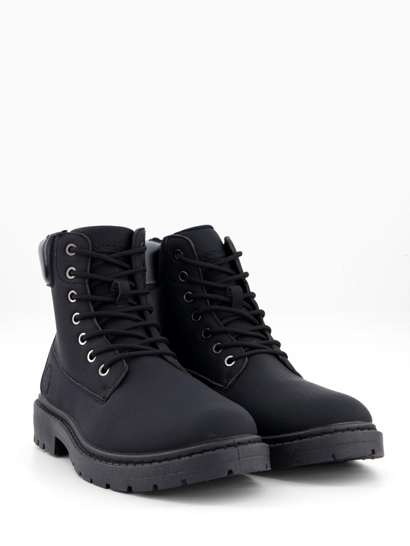 Image 6 of 7 of Jack & Jones Wainsworth Lace Up Hiker Boot - Dark Grey