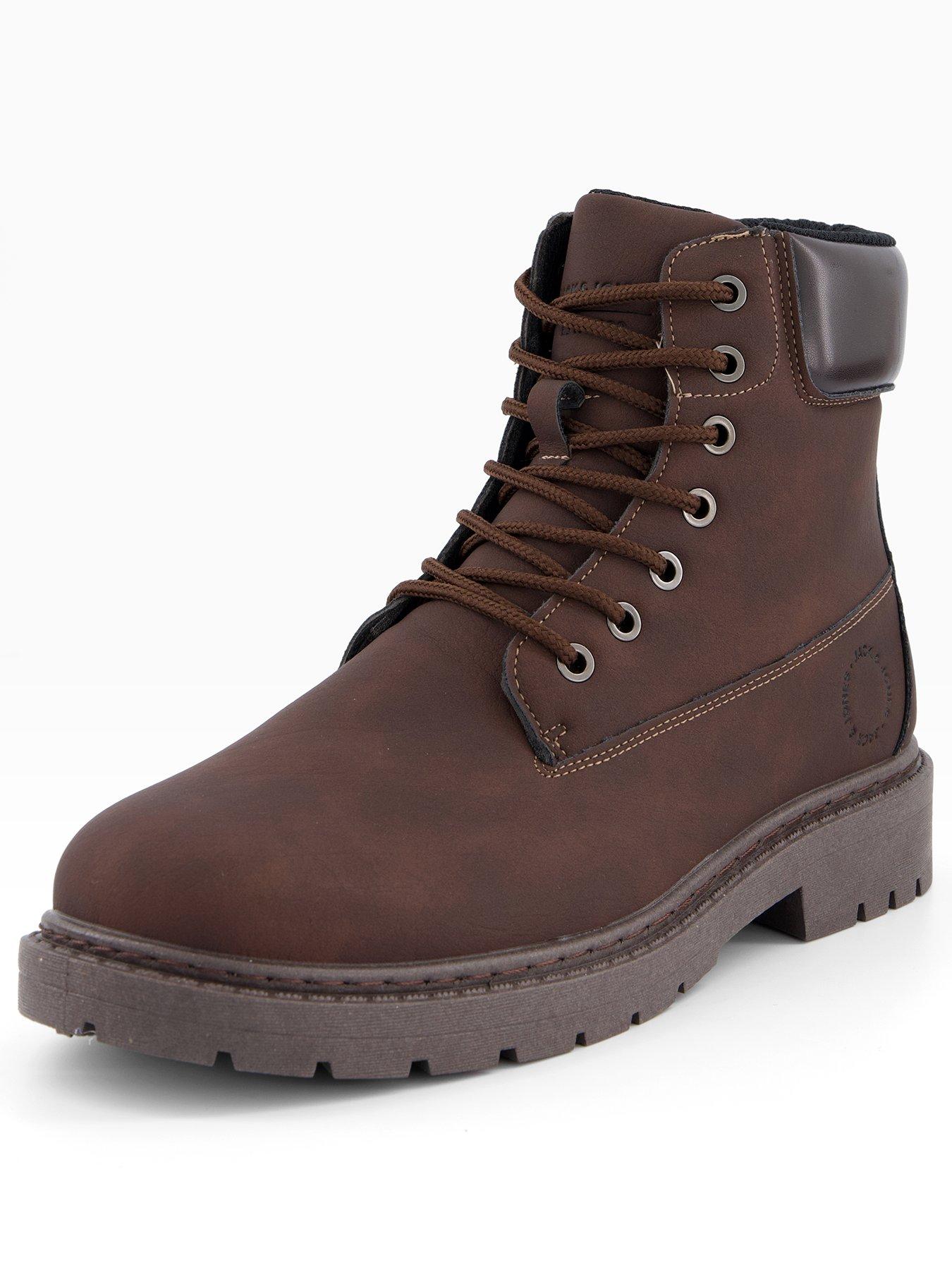  image of jack-jones-wainsworth-lace-up-hiker-boots-brown