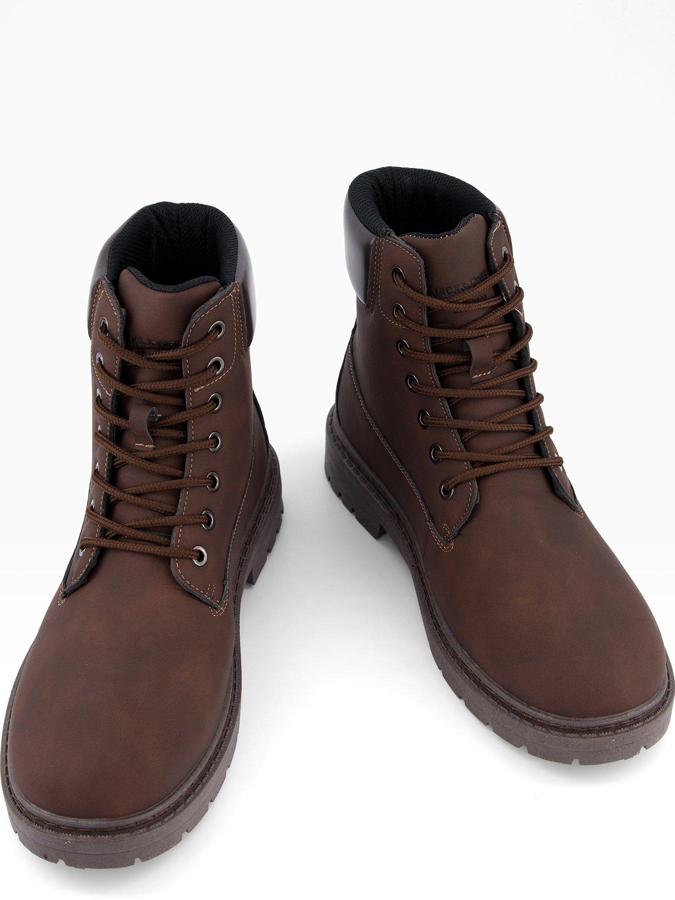 Image 3 of 7 of Jack & Jones Wainsworth Lace Up Hiker Boots - Brown