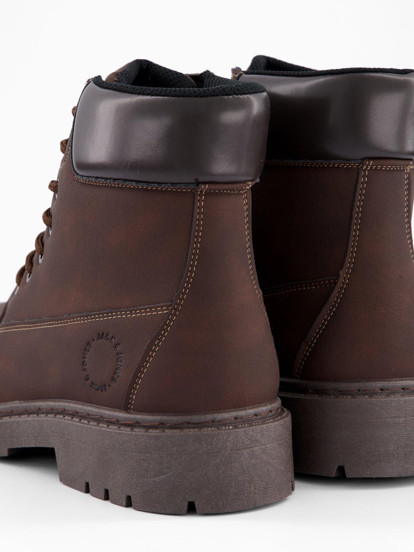 Image 5 of 7 of Jack & Jones Wainsworth Lace Up Hiker Boots - Brown