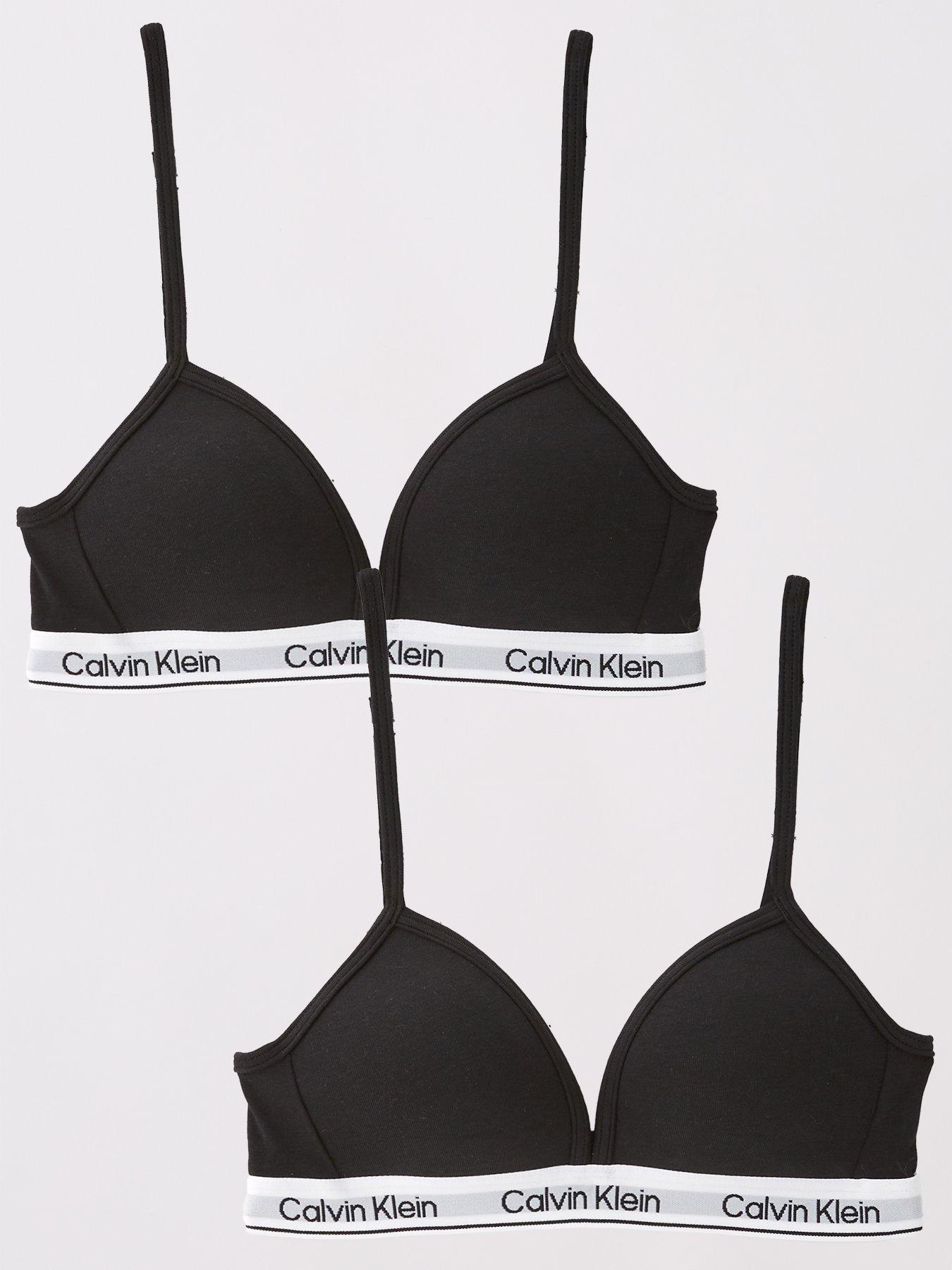 undefined Girls 2 Pack Triangle Bra - Black