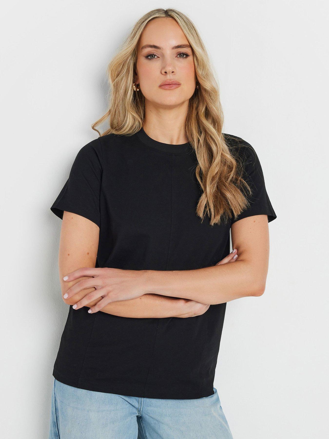 undefined Stitch Panel T-Shirt - Black