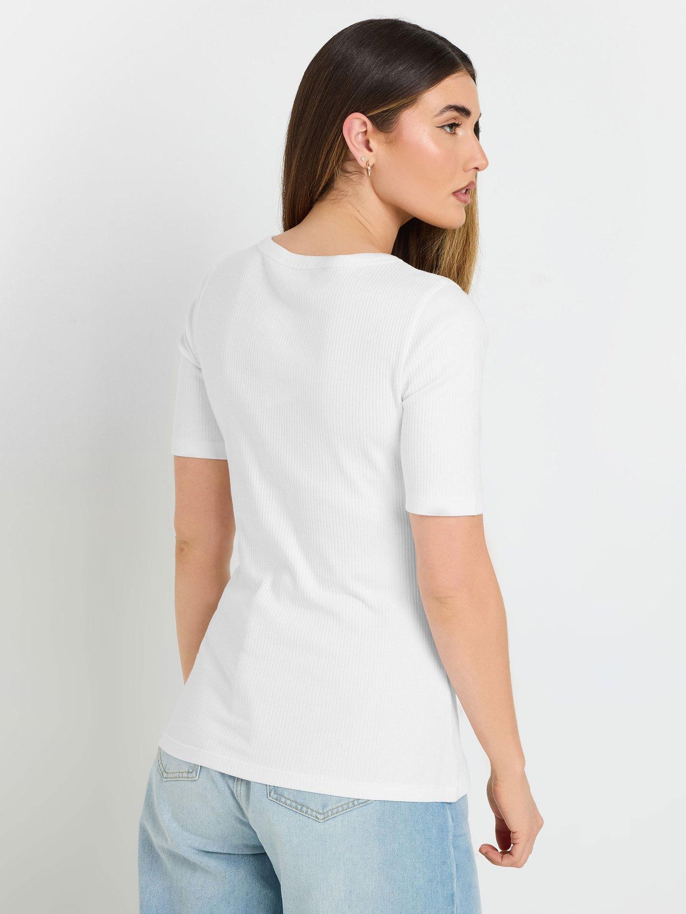 stillFront image of long-tall-sally-tall-short-sleeve-rib-henley-t-shirt