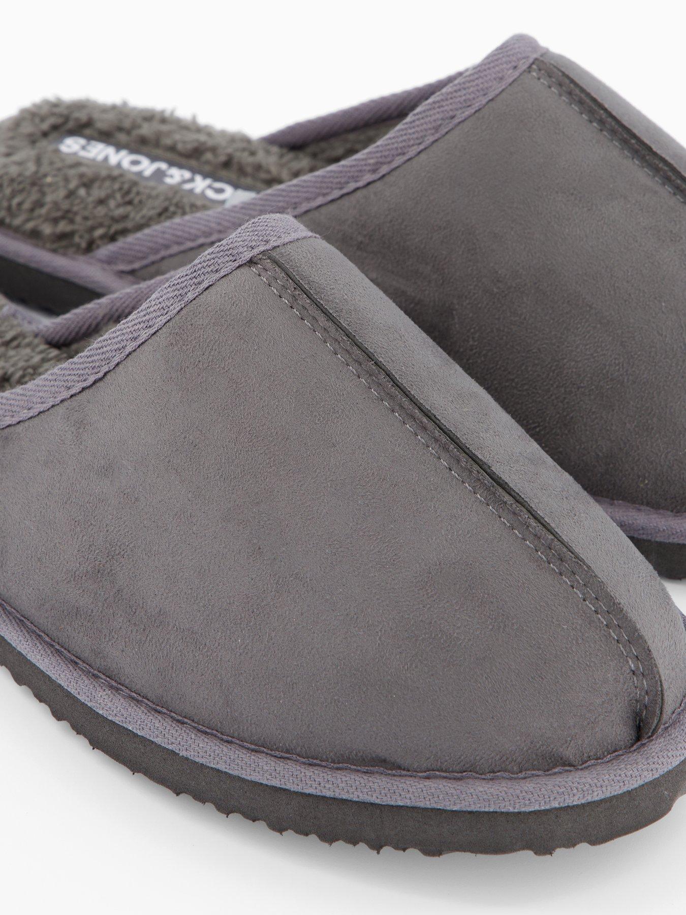  image of jack-jones-microfibre-slipper-grey