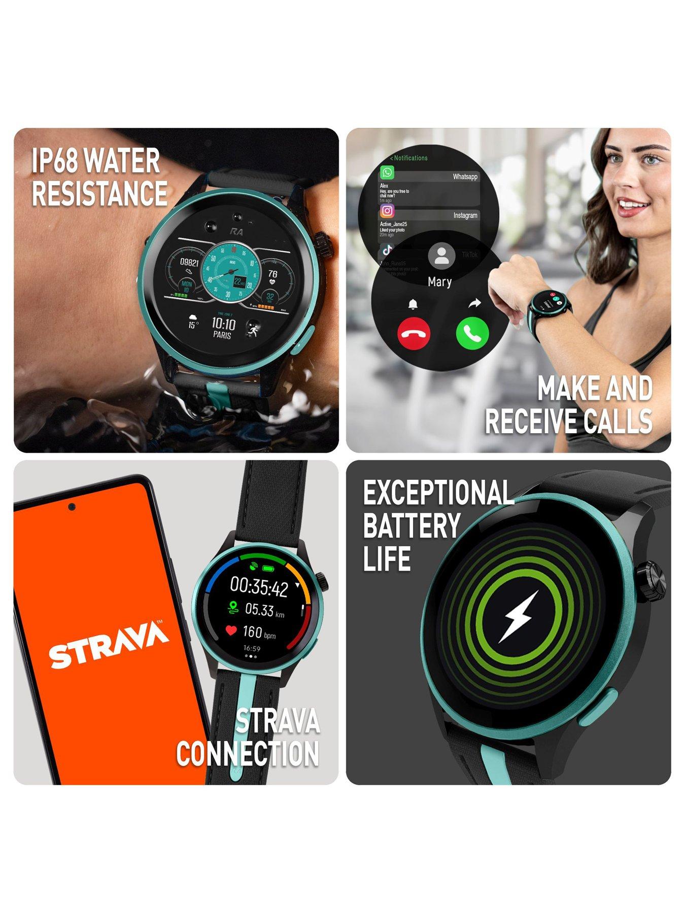  image of reflex-active-series-54-amoled-gps-black-and-green-smart-calling-watch