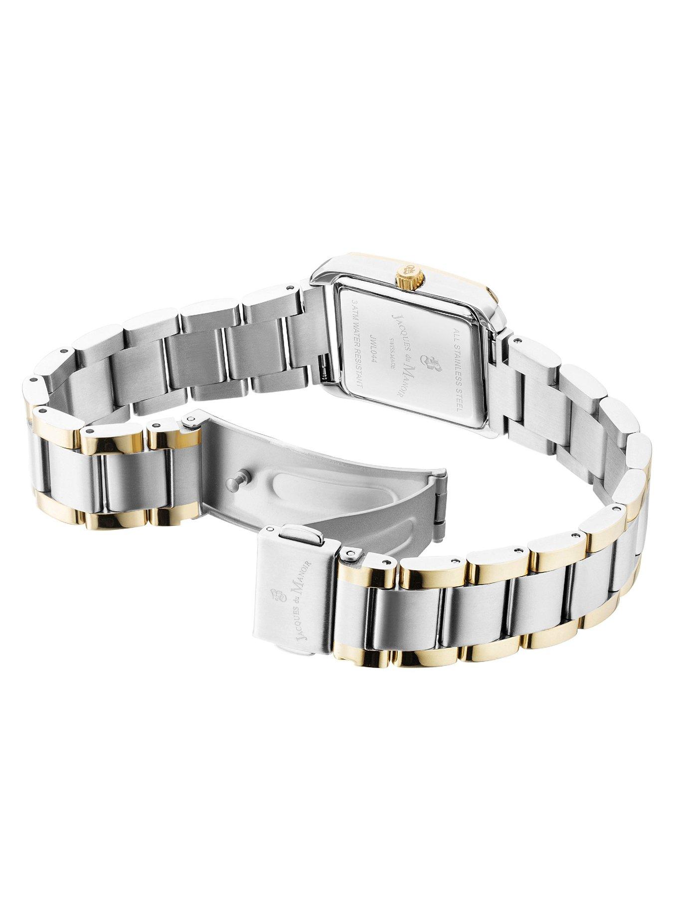 Image 3 of 4 of Jacques Du Manoir Swiss-made Ladies Emily Two Tone Bracelet Watch