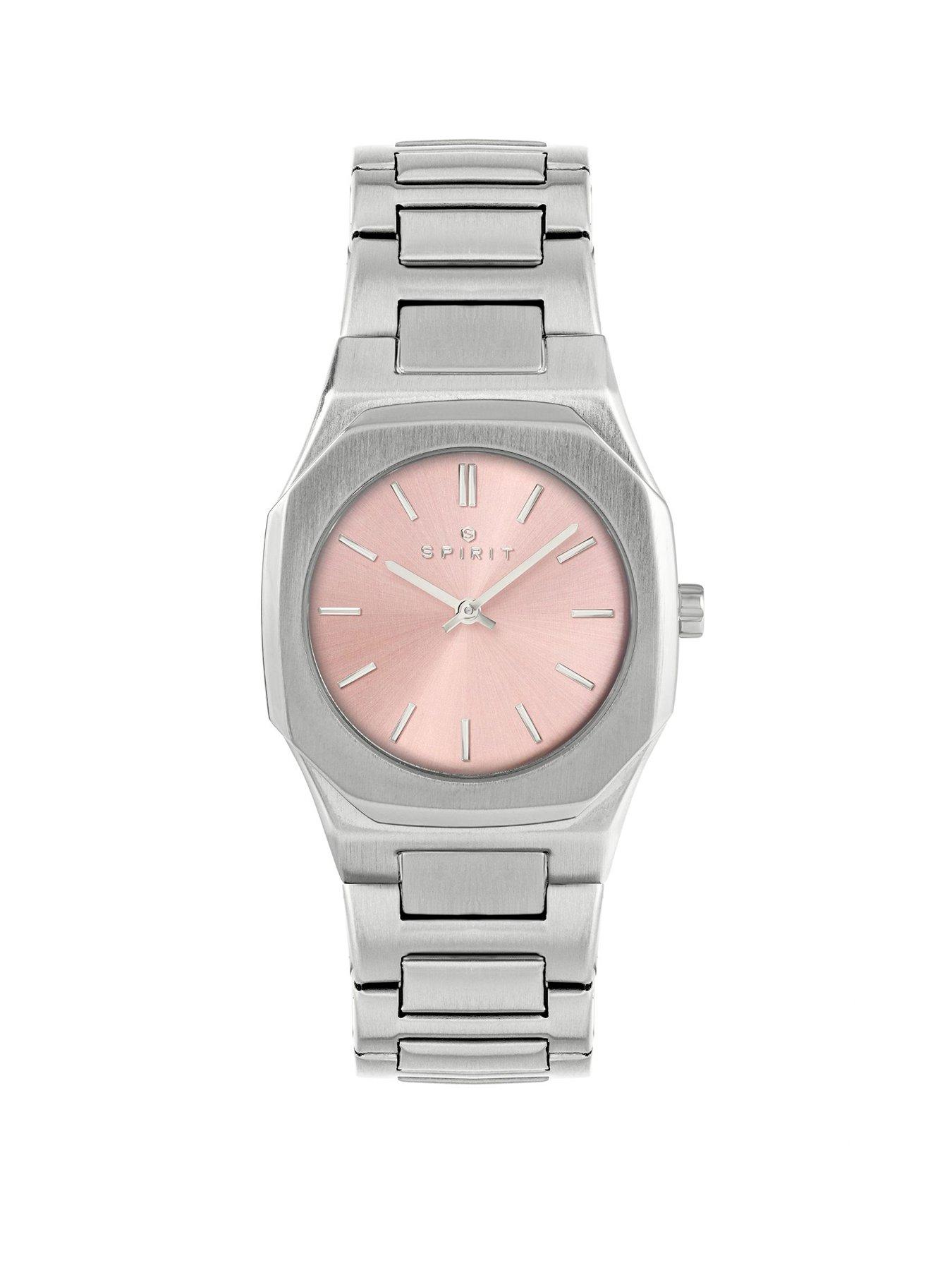 Spirit Ladies Pink Dial Stainless Steel Bracelet Watch