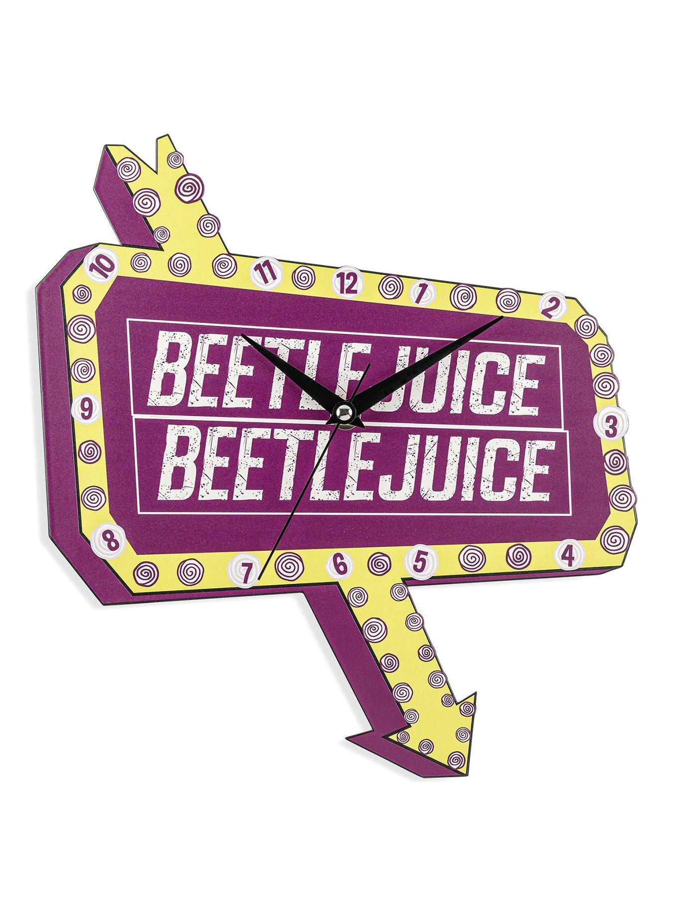 beetlejuice-red-and-yellow-sign-shaped-wall-clock-bjc3000