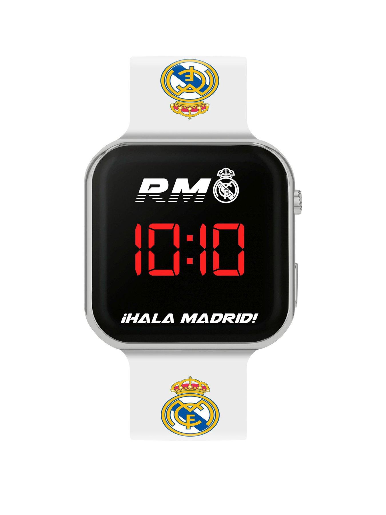 Real Madrid Official Real Madrid Fc Printed Strap Led Watch