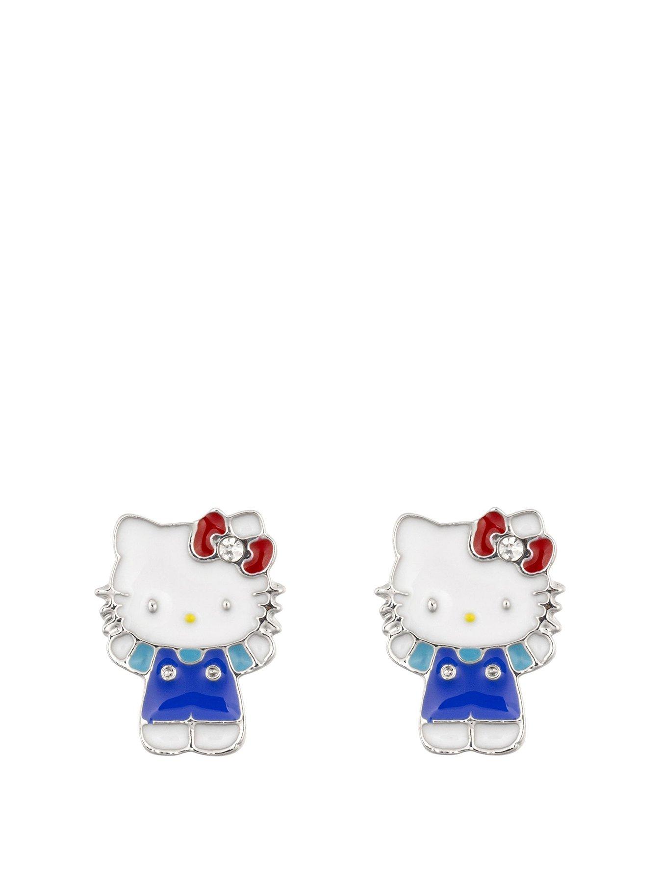 Hello Kitty Sterling Silver Silhouette Stud Earrings