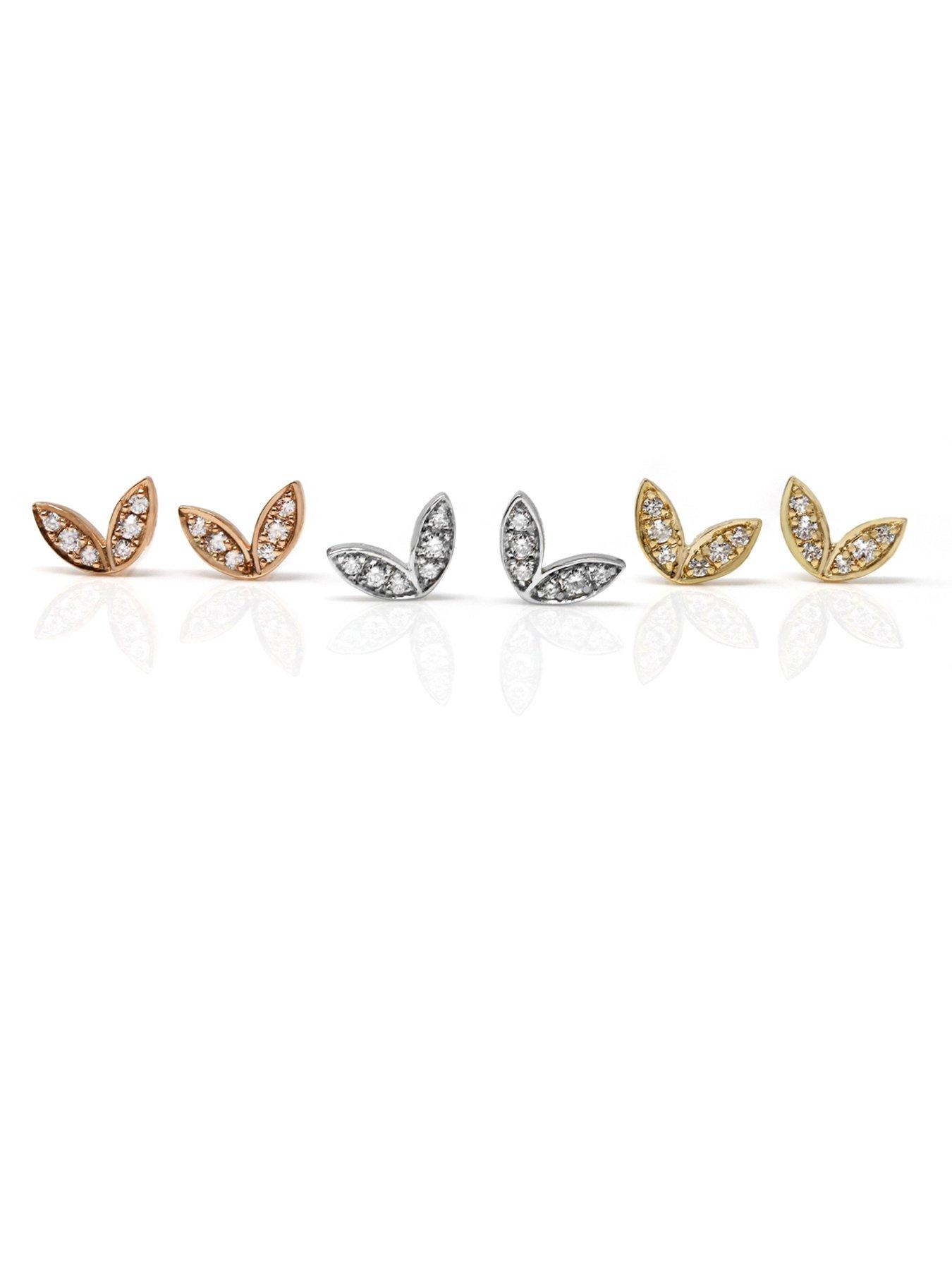 Image 2 of 3 of Say It With Winged Earrings with CZ Stones - 18ct Yellow Gold Plated