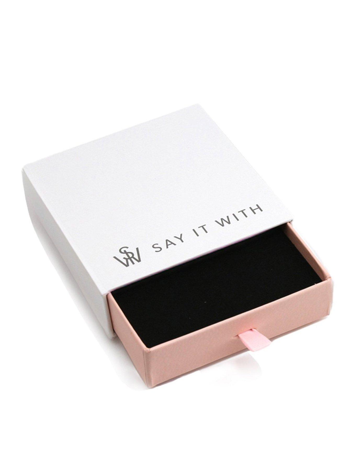  image of say-it-with-cz-clover-necklace-silver