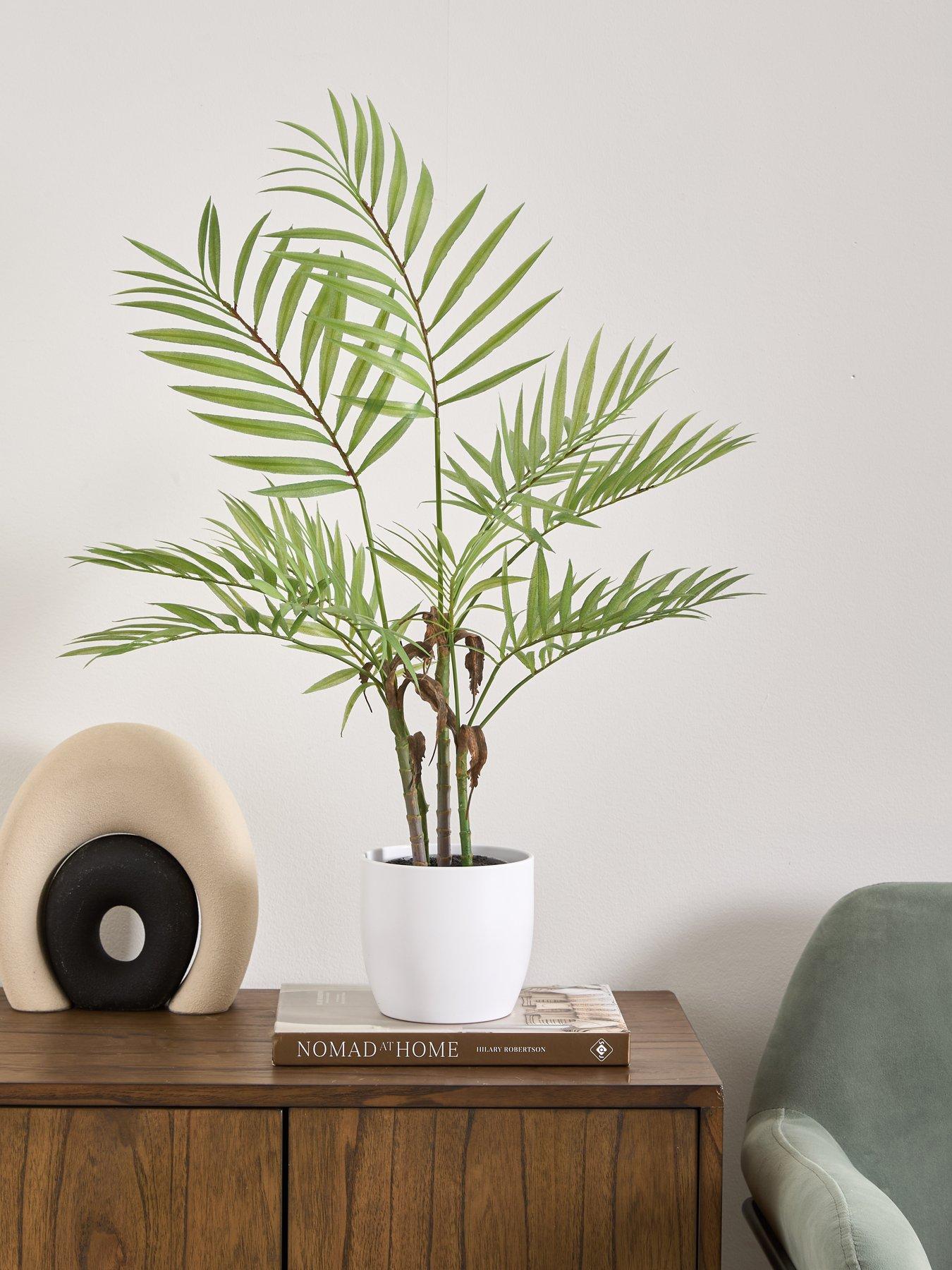 Image 1 of 7 of Very Home Faux Palm Plant in Plastic Pot
