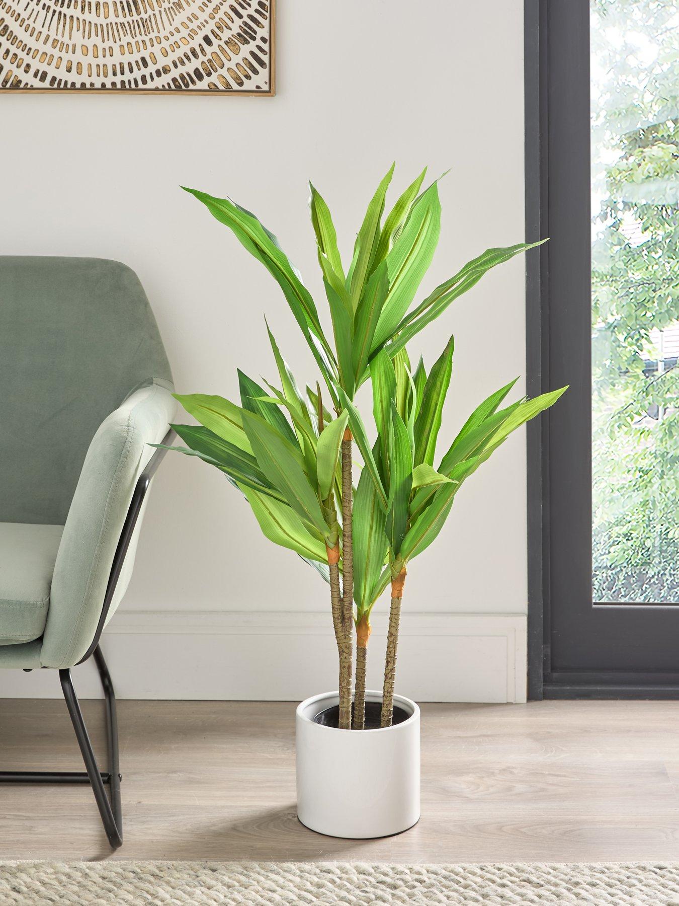 Image 1 of 6 of Very Home Real Touch Faux Dracaena Tree in Plastic Pot