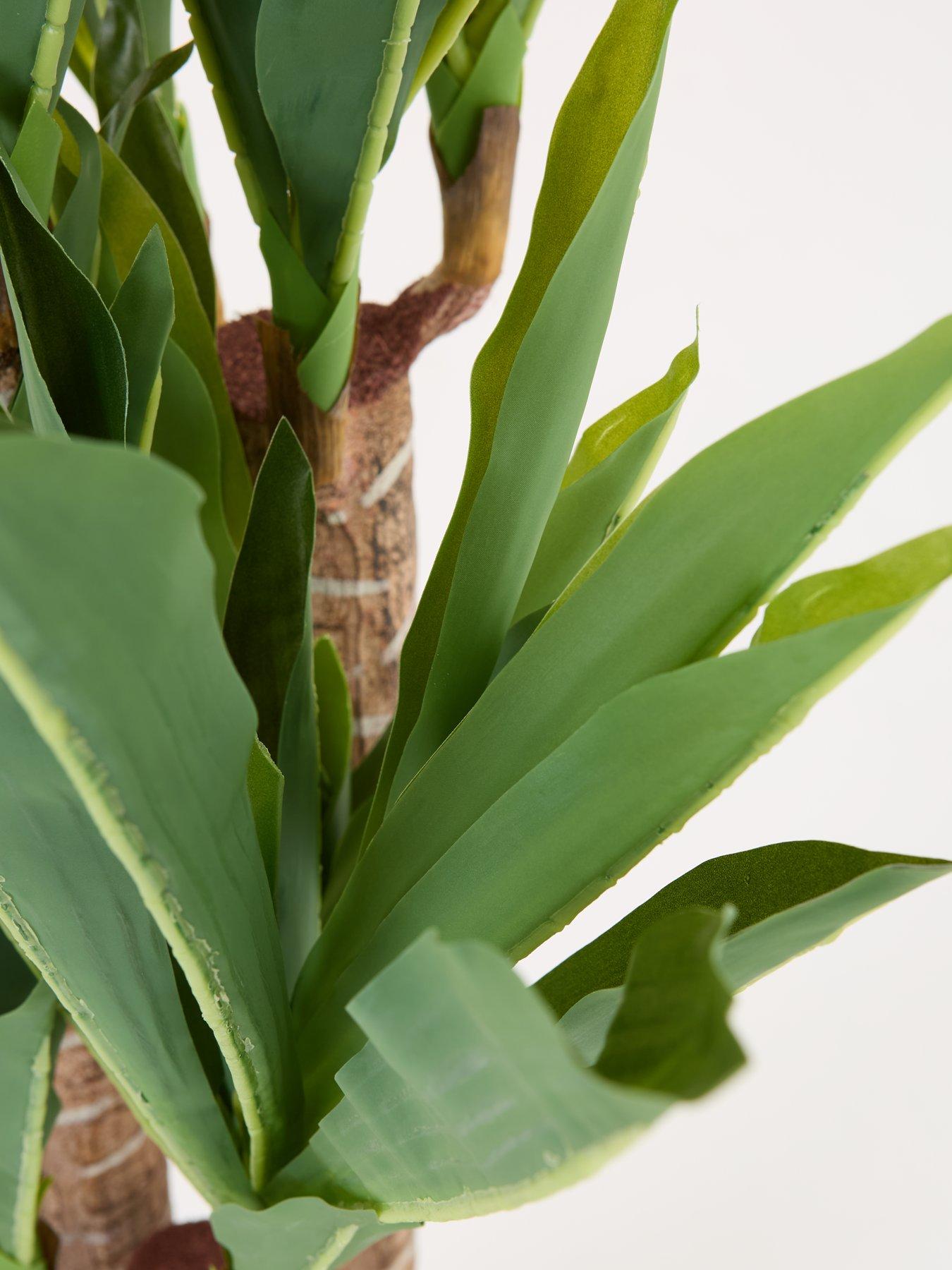 Image 3 of 7 of Very Home Faux Triple Stem Yucca Plant in Plastic Pot
