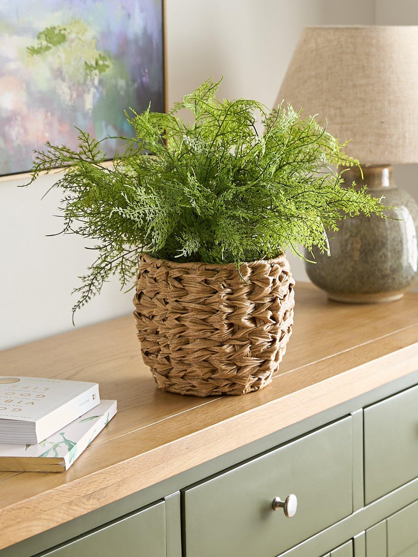 Very Home Artificial Fern in Woven Basket