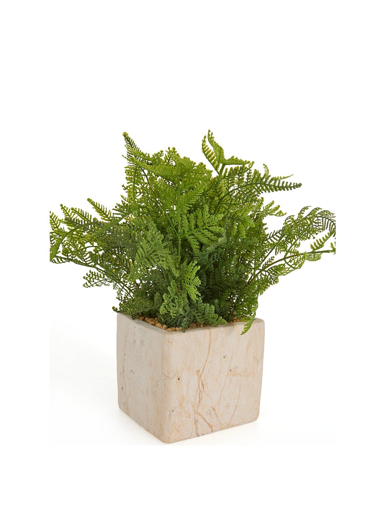stillFront image of very-home-artificial-fern-in-travertine-style-potnbsp