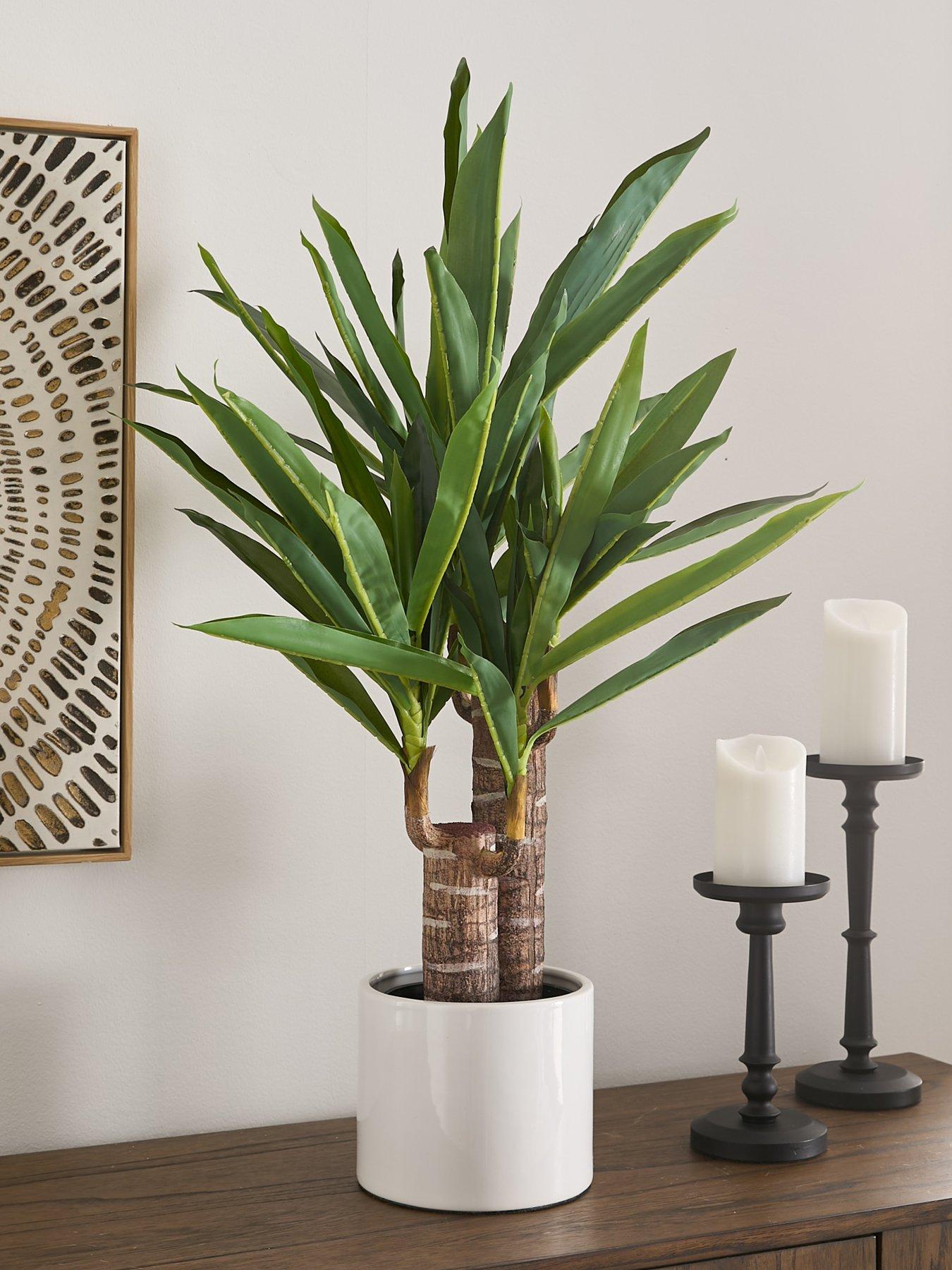 The Very Collection Faux Double Stem Yucca Plant in Plastic Pot