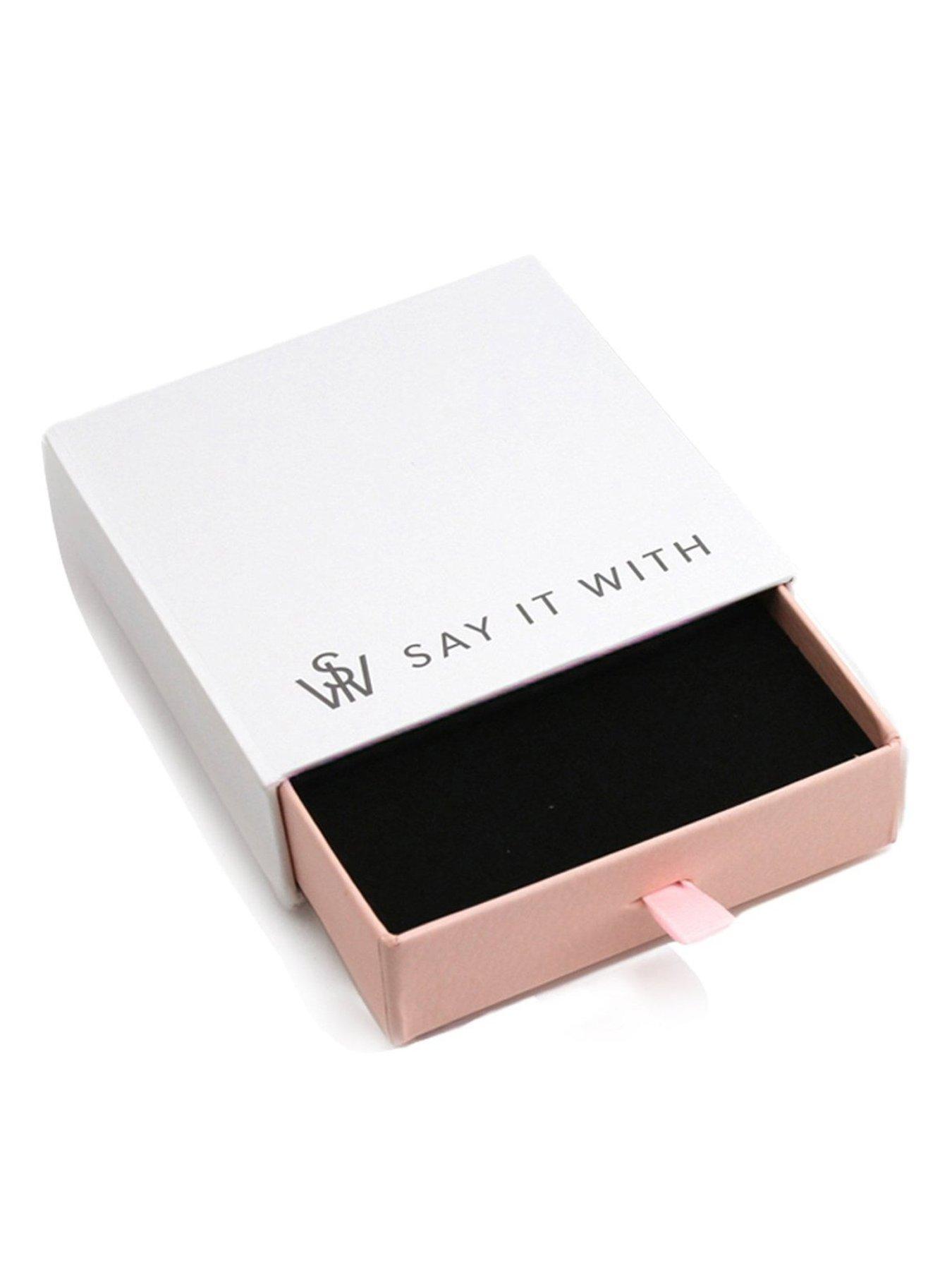  image of say-it-with-tennis-necklace-bracelet-gift-set-silver