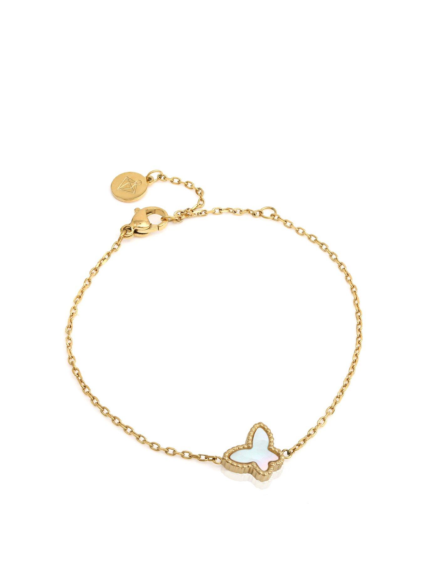 Image 1 of 4 of Say It With Children's Reversible Butterfly Bracelet - Black & White