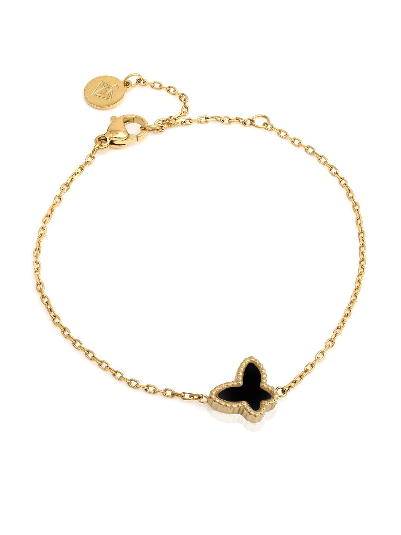 Image 4 of 4 of Say It With Children's Reversible Butterfly Bracelet - Black & White