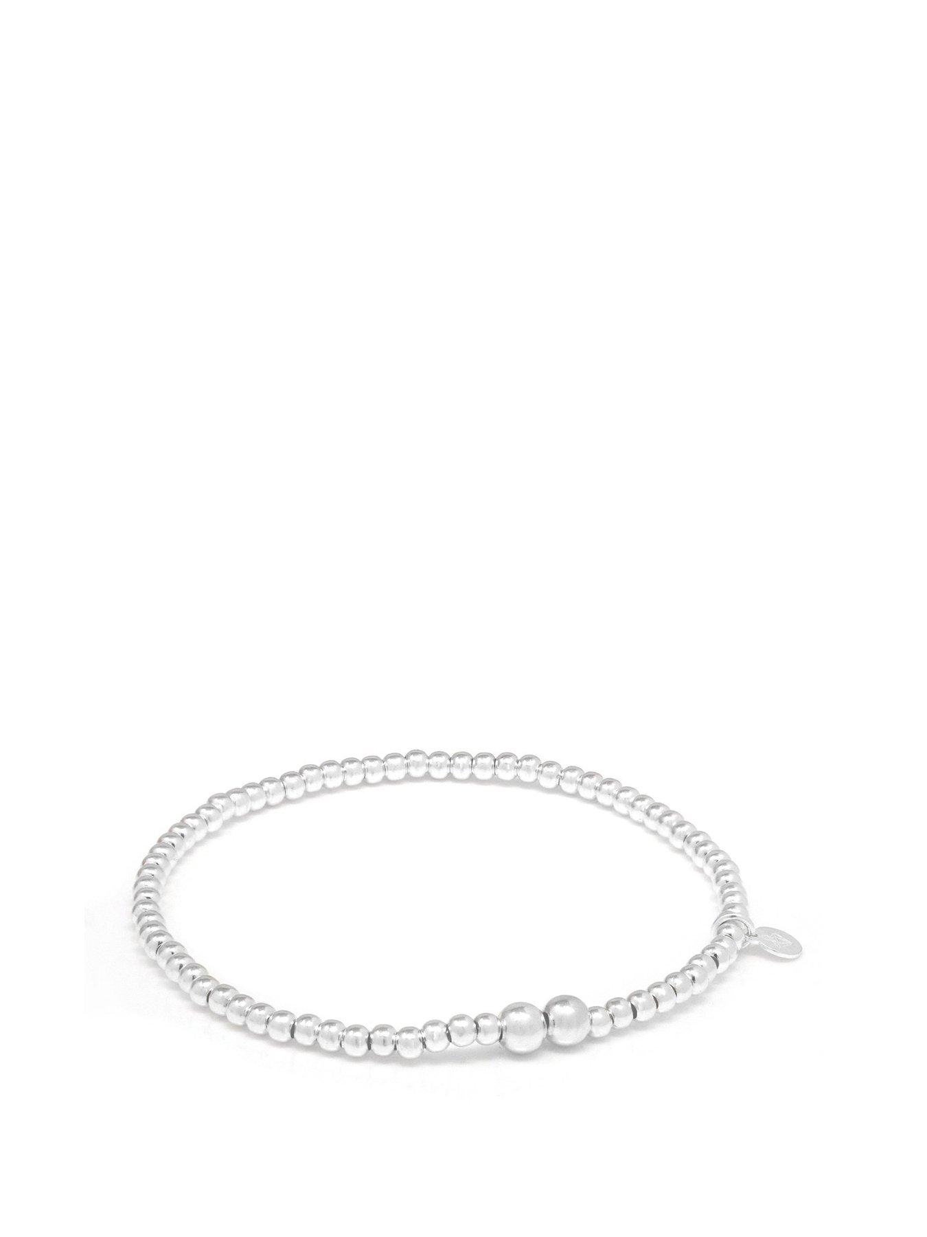 Image 1 of 3 of Say It With Adults Ball Bracelet - Sterling Silver