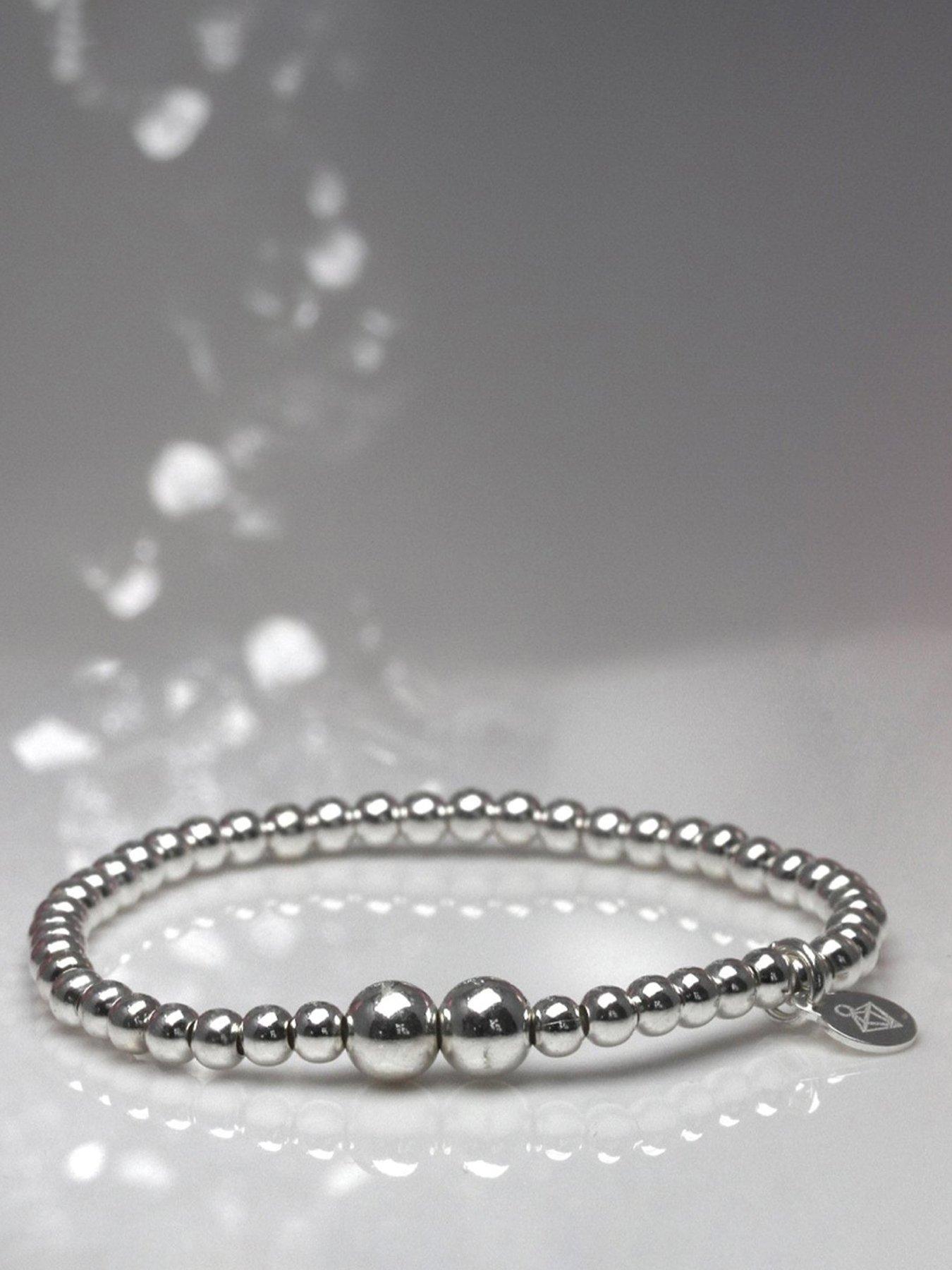 Image 3 of 3 of Say It With Adults Ball Bracelet - Sterling Silver