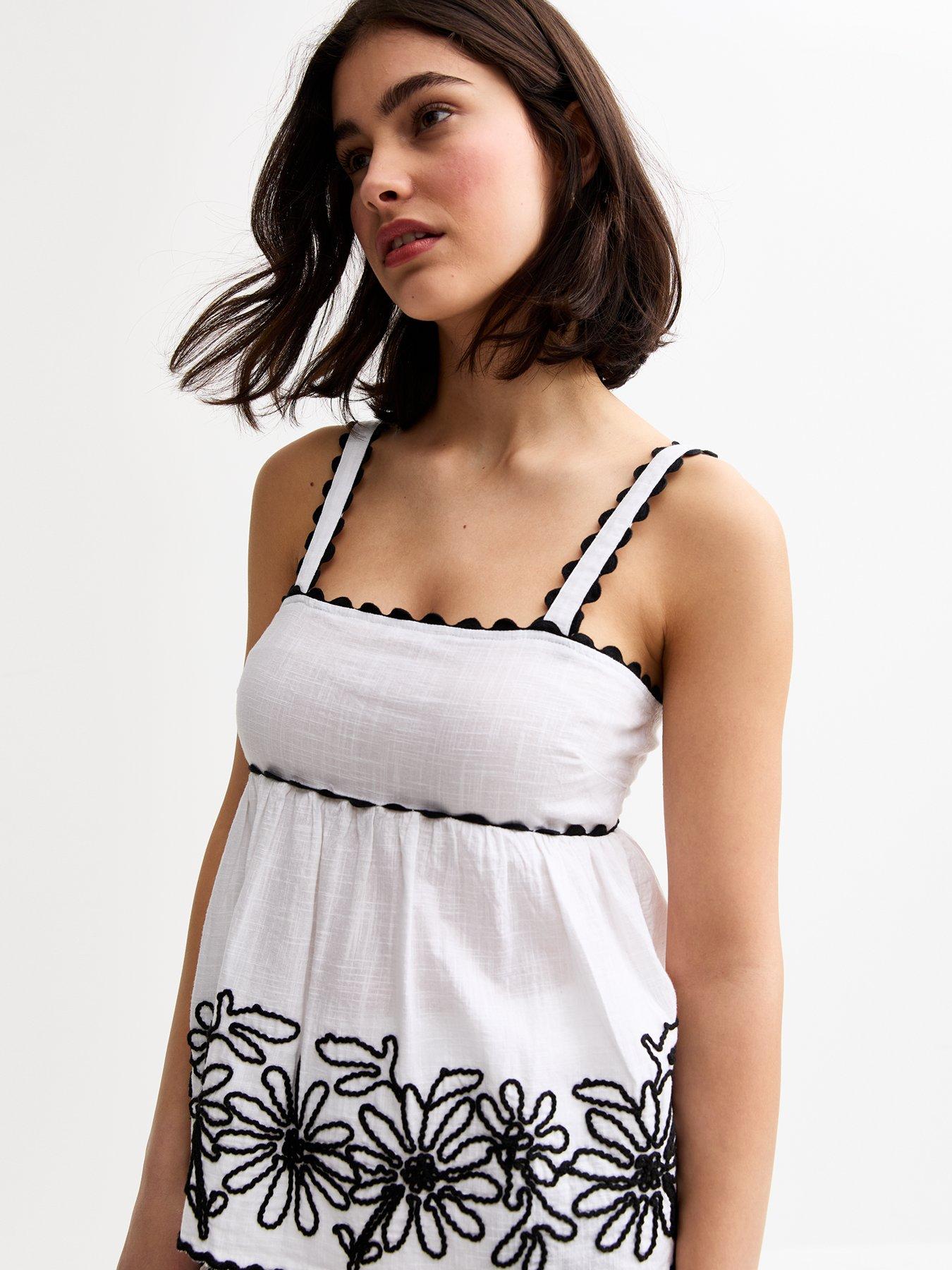 front image of new-look-daisy-embroidered-cami-top-white