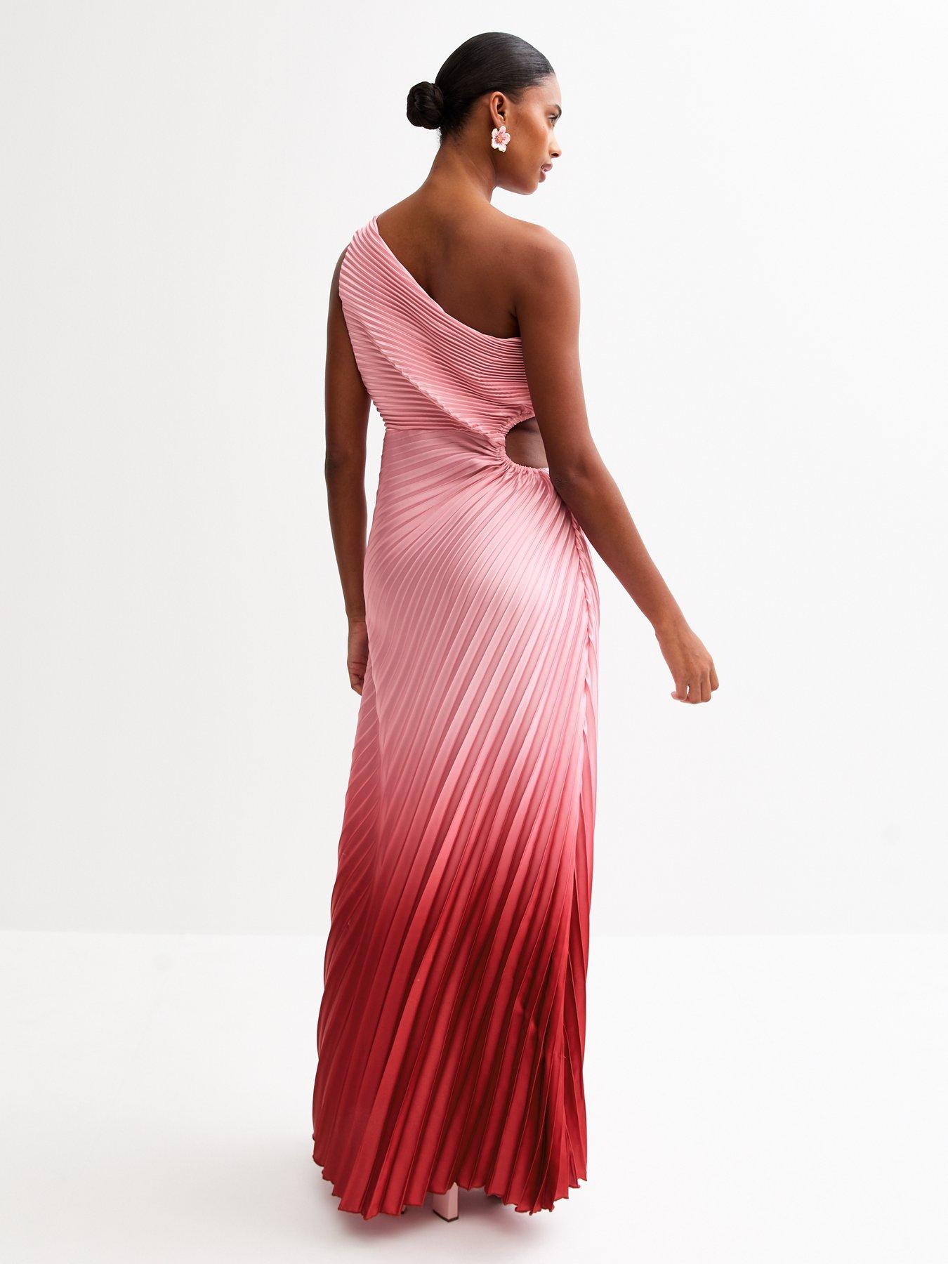 new look satin pleated dress Blue Satin Pleated Midi Wrap Dress