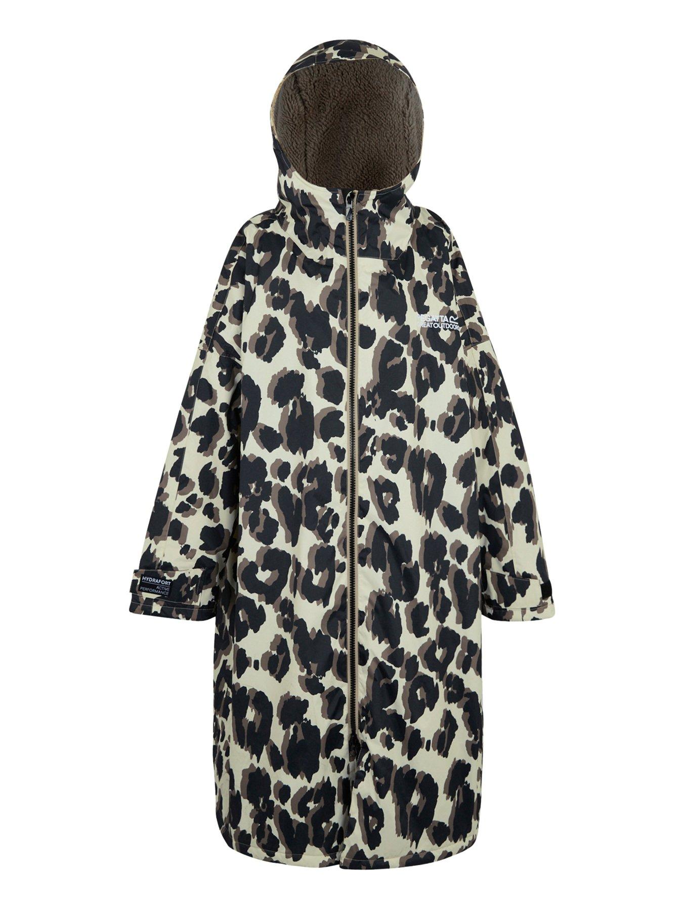  image of regatta-womens-changing-robe-leopard-print