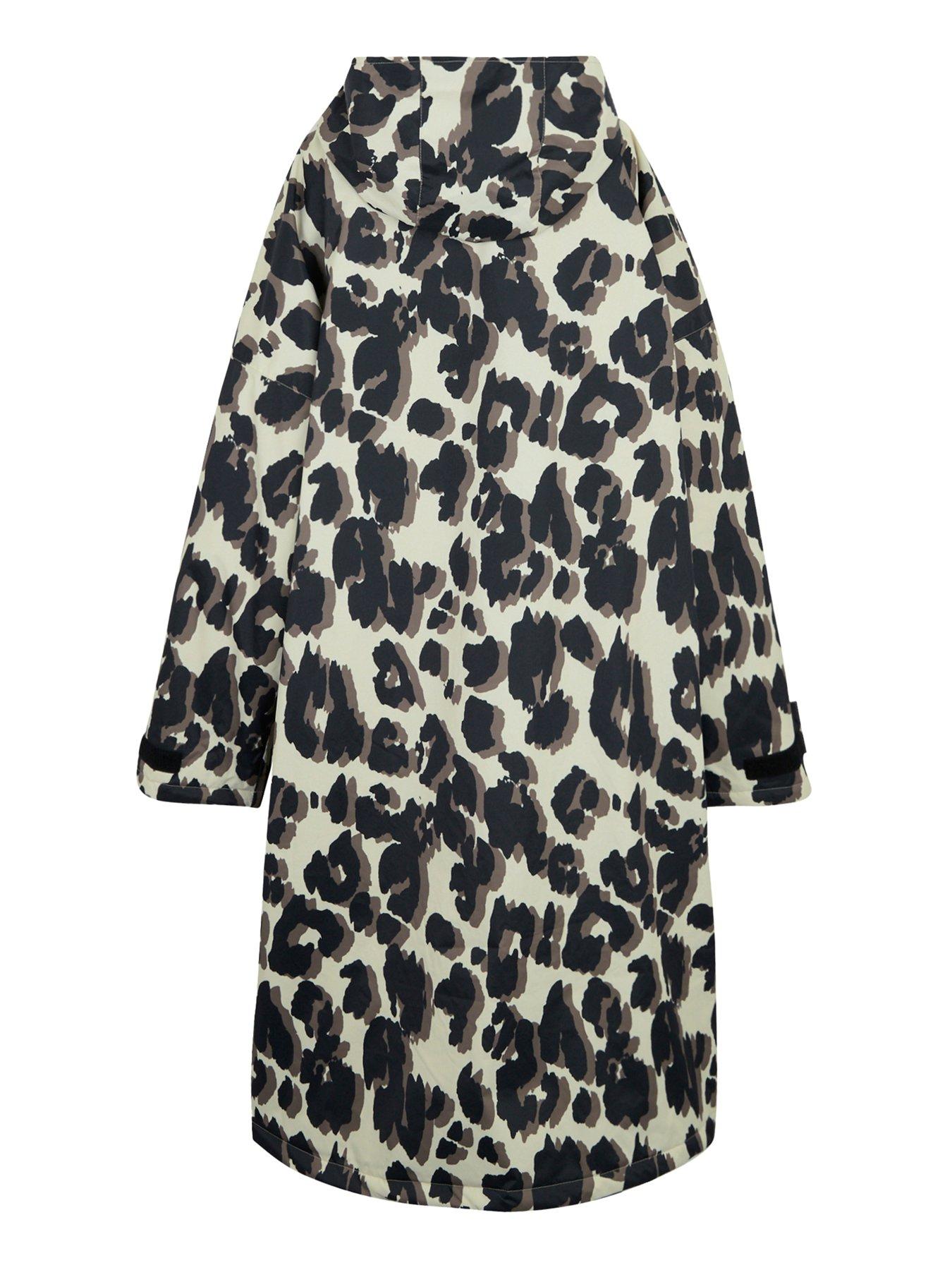  image of regatta-womens-changing-robe-leopard-print