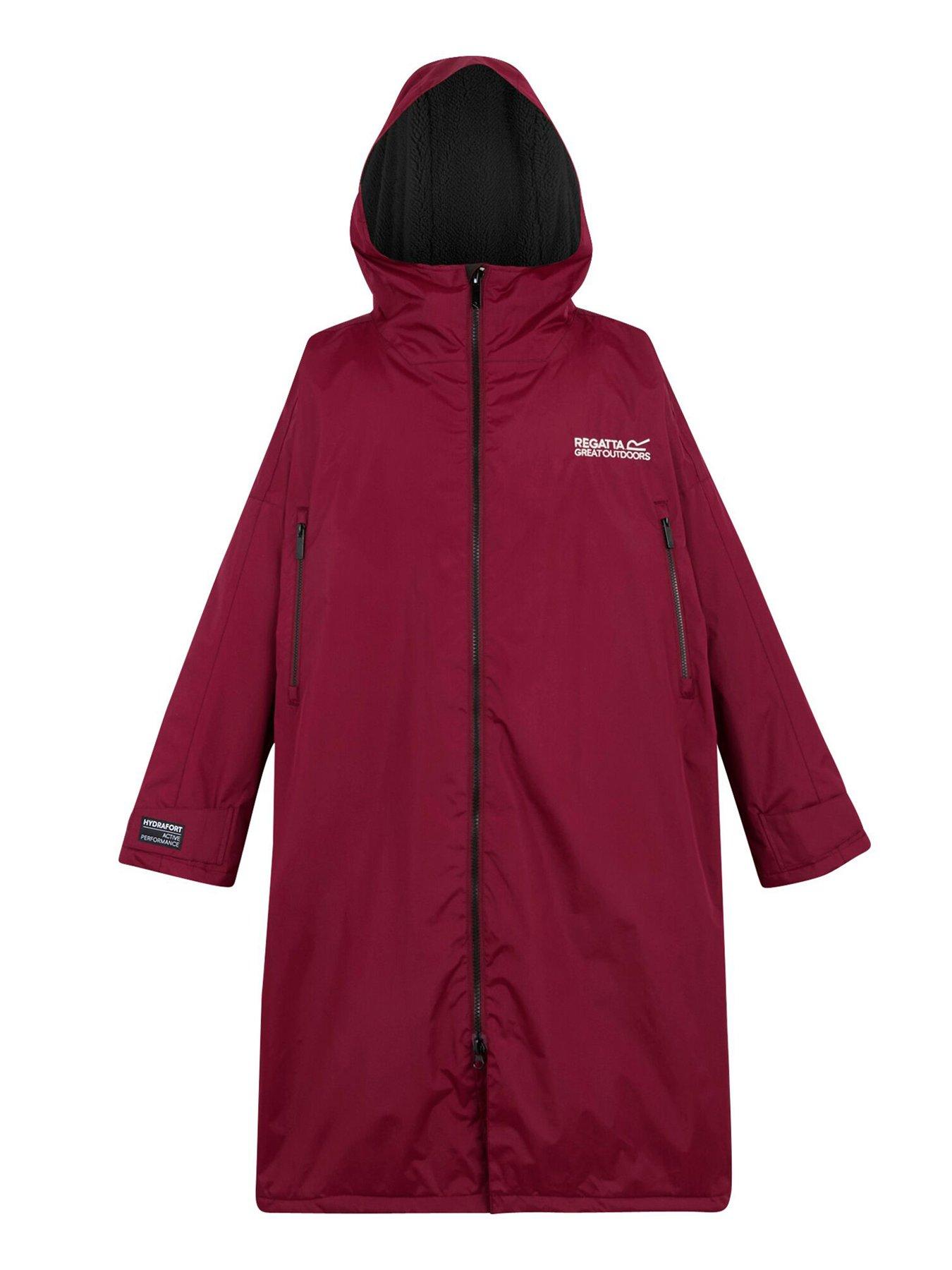  image of regatta-unisex-dry-robe-burgundy