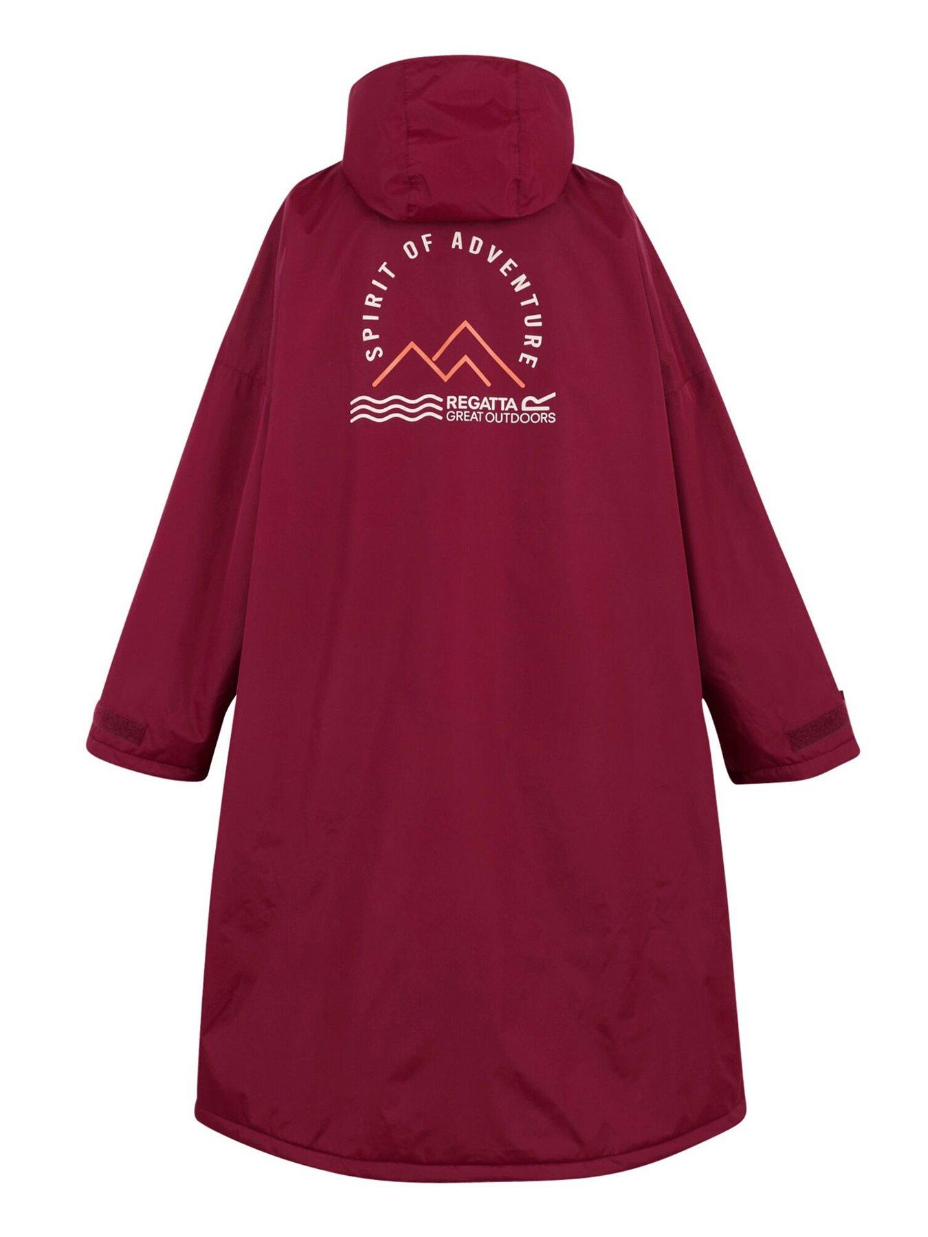  image of regatta-unisex-dry-robe-burgundy