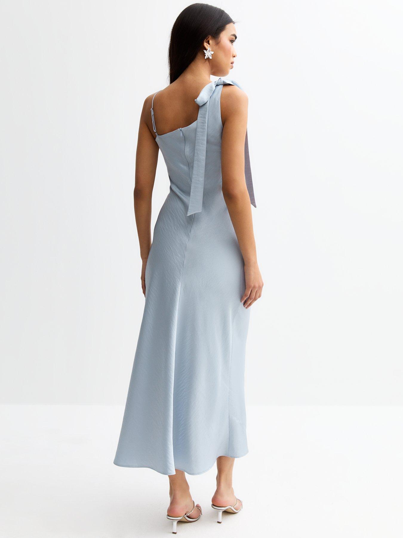stillFront image of new-look-one-shoulder-midi-dress-light-blue