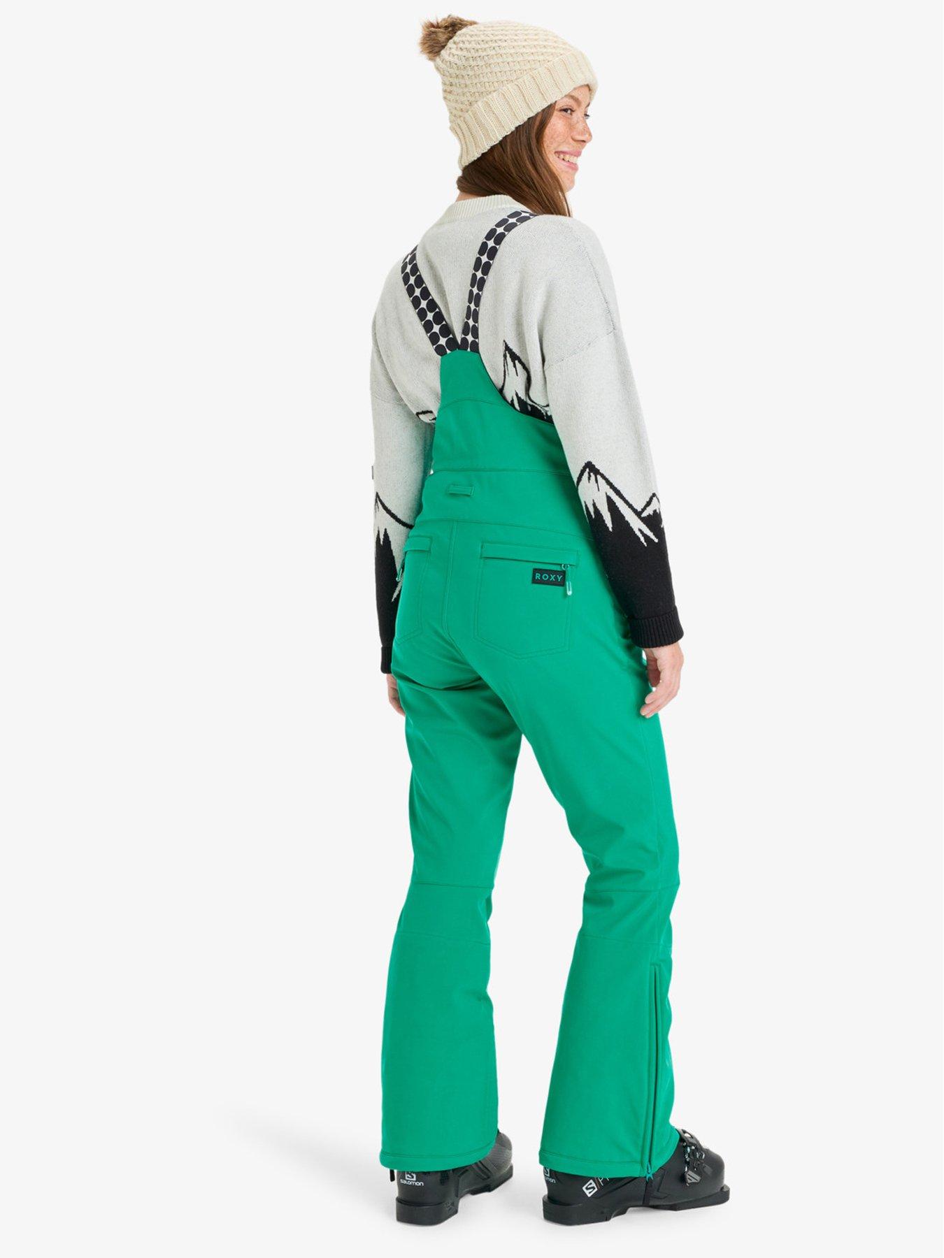 Image 2 of 6 of Roxy Womens Skiing Summit Bib Pants - Green