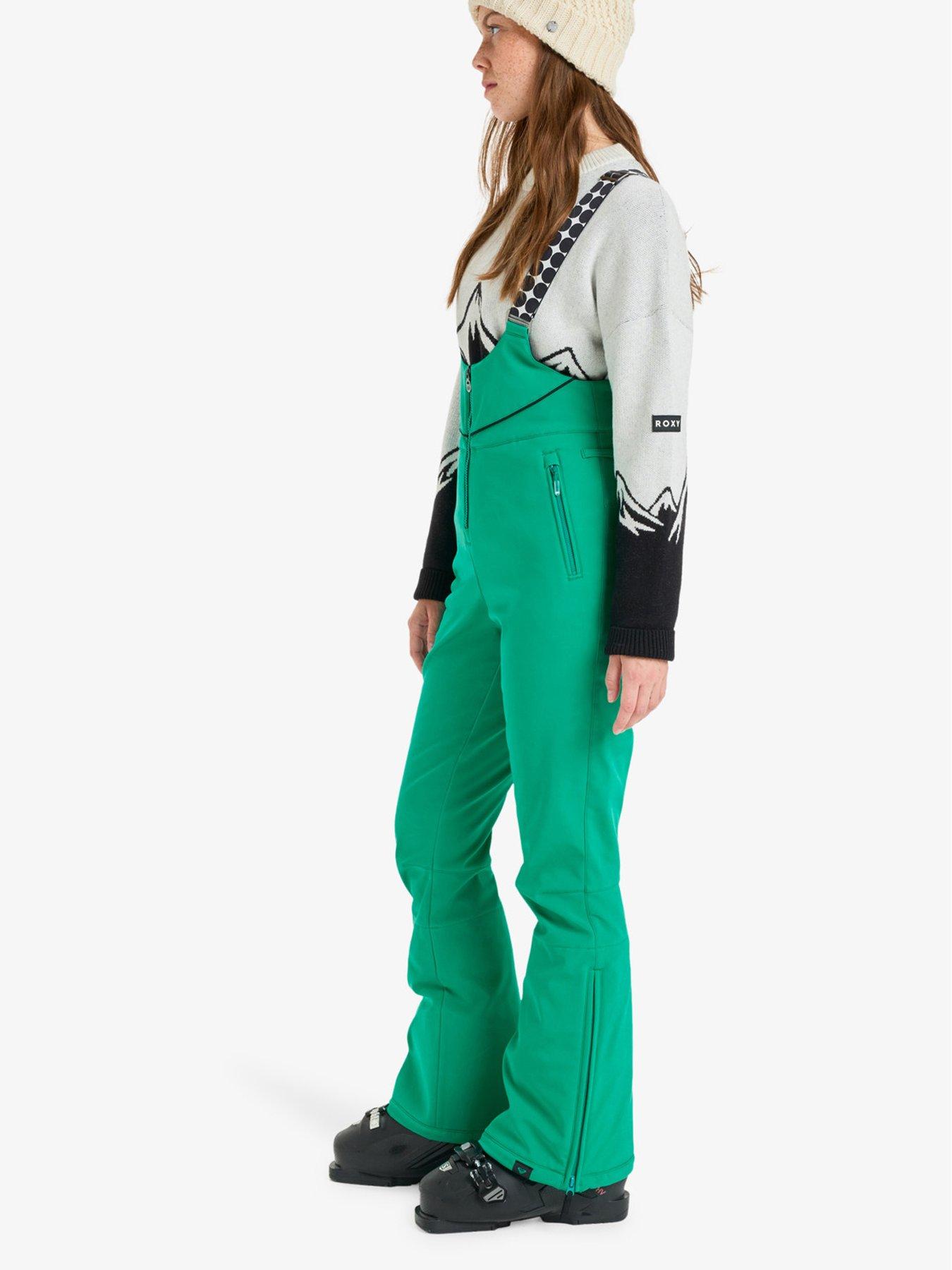 Image 4 of 6 of Roxy Womens Skiing Summit Bib Pants - Green
