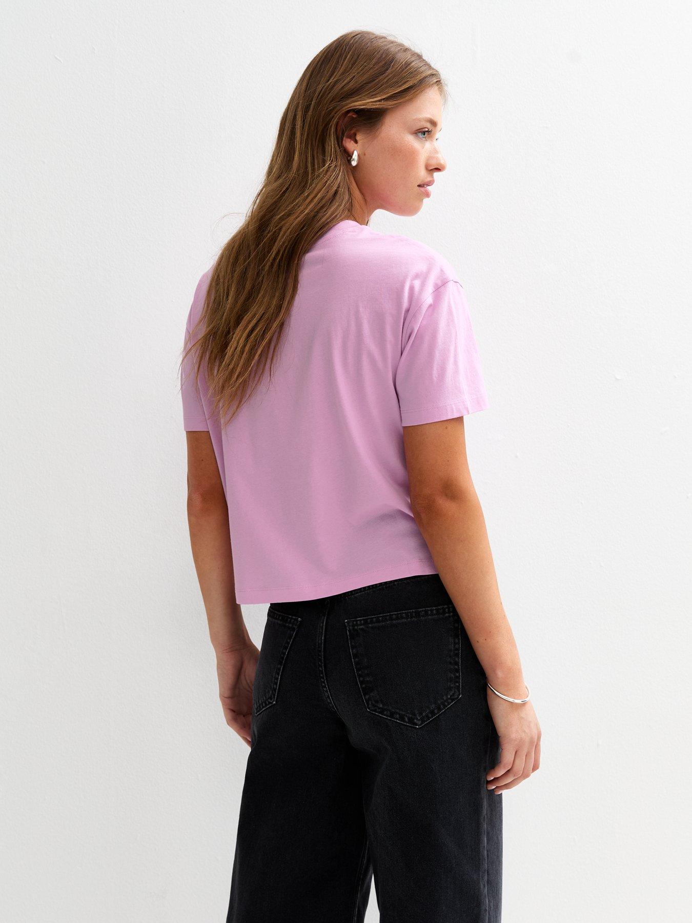 stillFront image of new-look-boxy-fit-t-shirt-light-purple