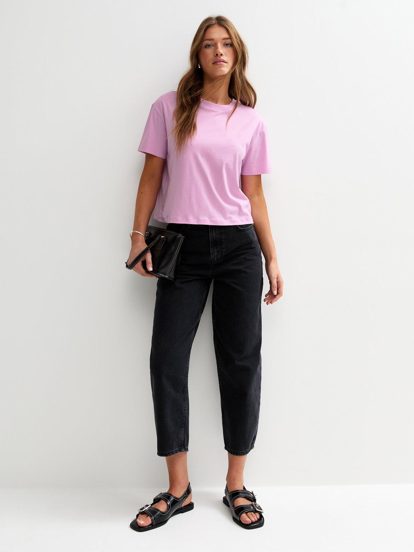  image of new-look-boxy-fit-t-shirt-light-purple