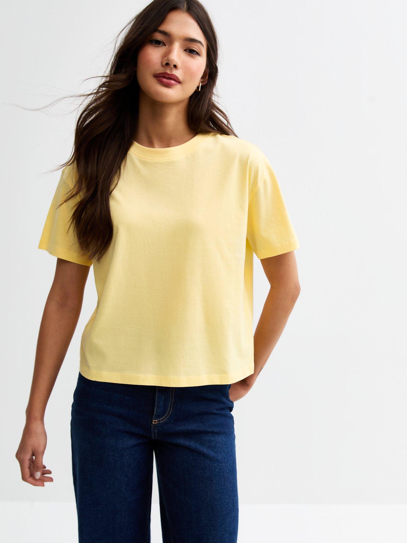 undefined Boxy Fit T-Shirt - Yellow