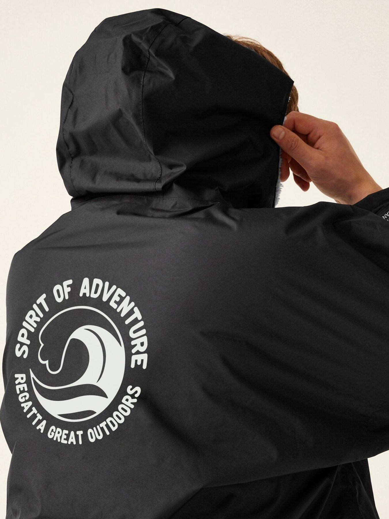  image of regatta-unisex-dry-robe-black