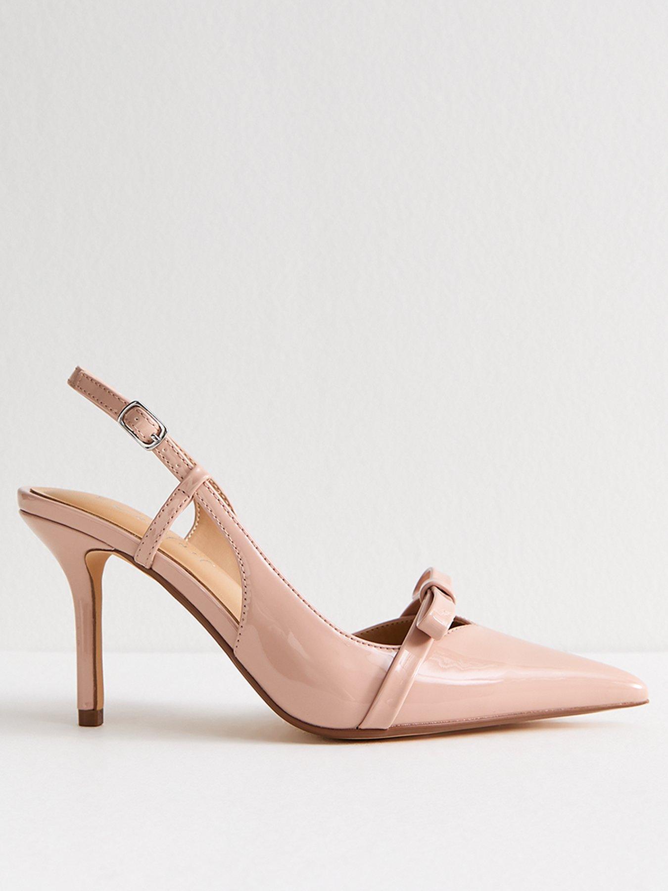 New Look Slingback Bow Court Heel - Pink
