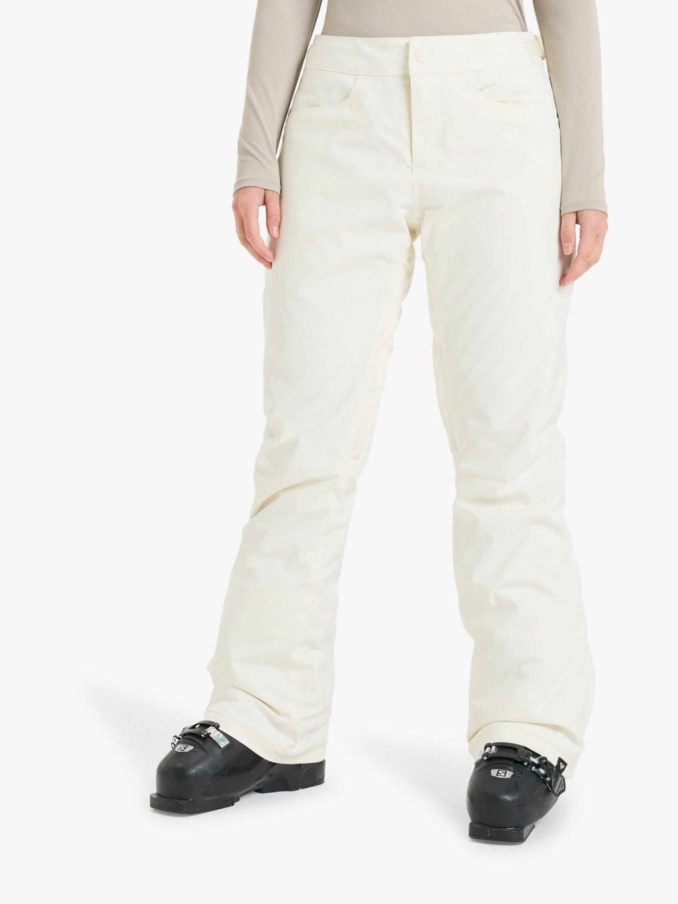 front image of roxy-womens-skiing-backyard-pants-white